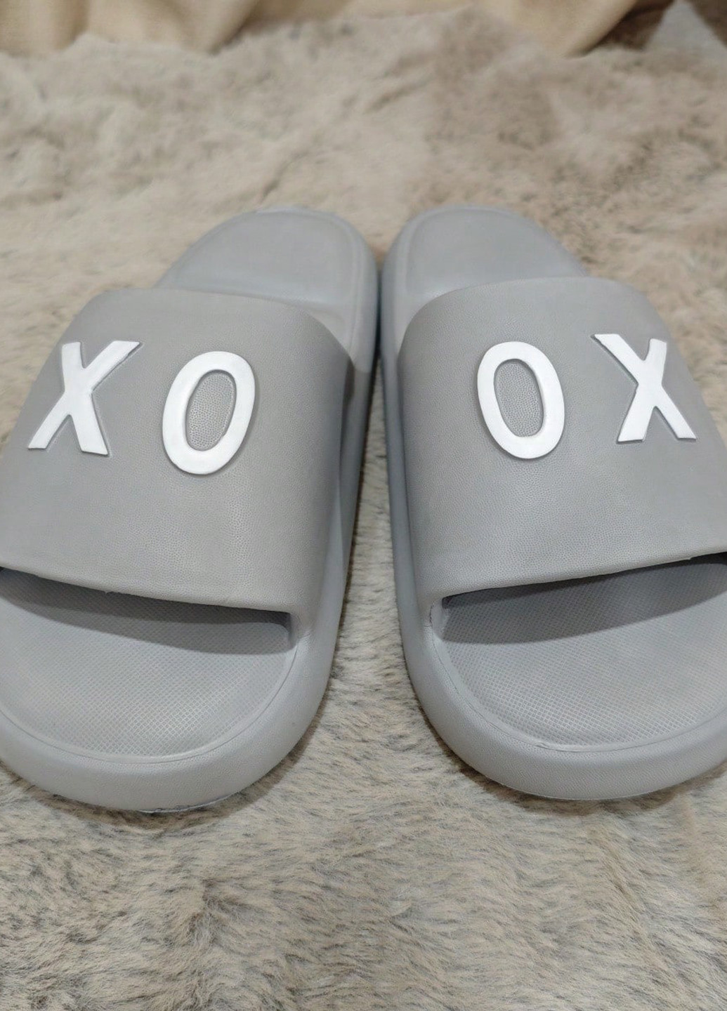 Серые кэжуал, пляжные шлепанцы SHEIN