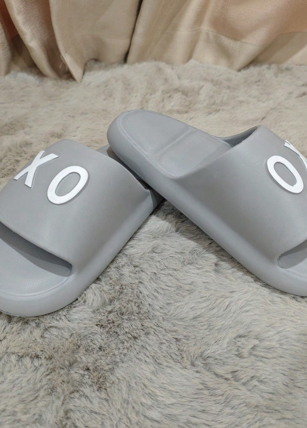 Серые кэжуал, пляжные шлепанцы SHEIN