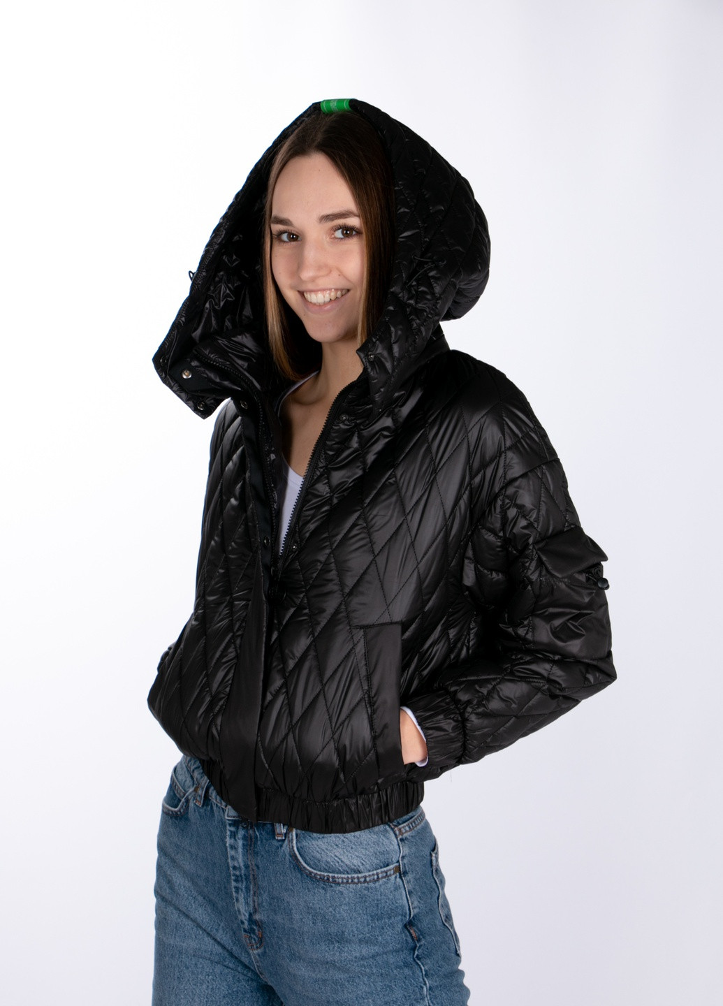 Черная демисезонная куртка 6703-001 s черный (2000903933205) Towmy