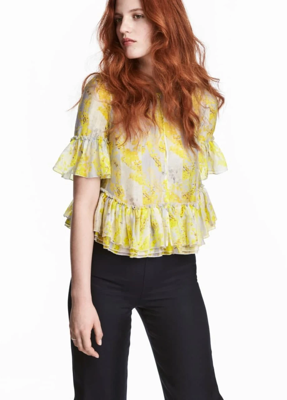 Светло-жёлтая блуза H&M