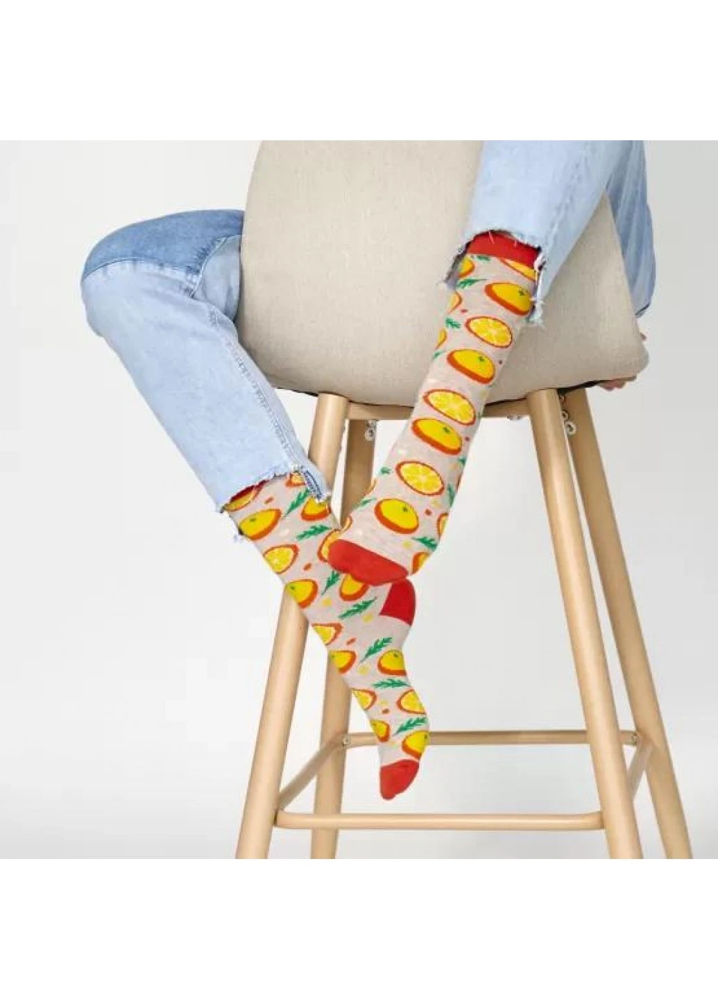 Помаранчеві шкарпетки V&T Socks анімалістичні (251852327)