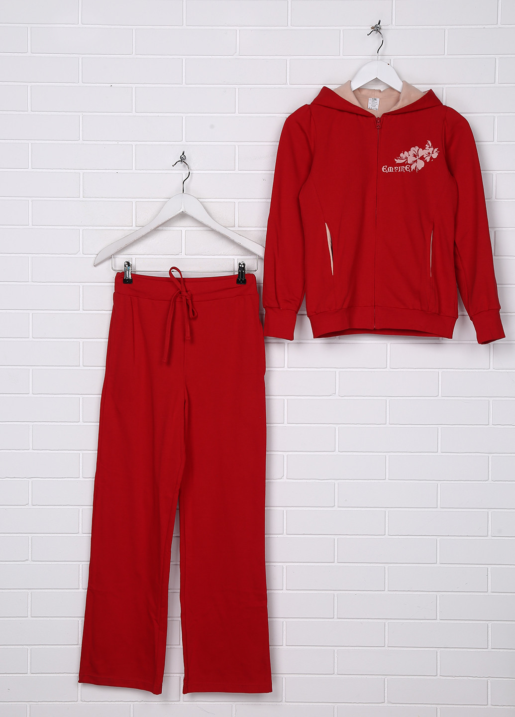 Красный демисезонный костюм (толстовка, брюки) брючный Senti