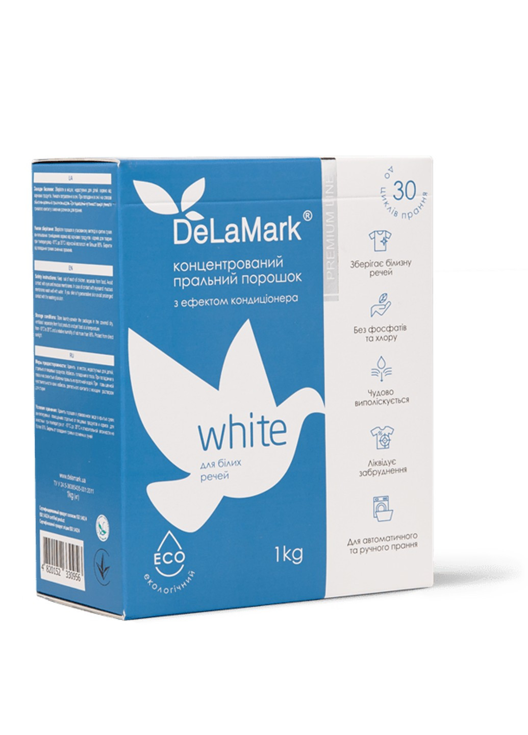 Стиральный порошок Royal Powder White с эффектом кондиционера 1 кг DeLaMark (252845269)