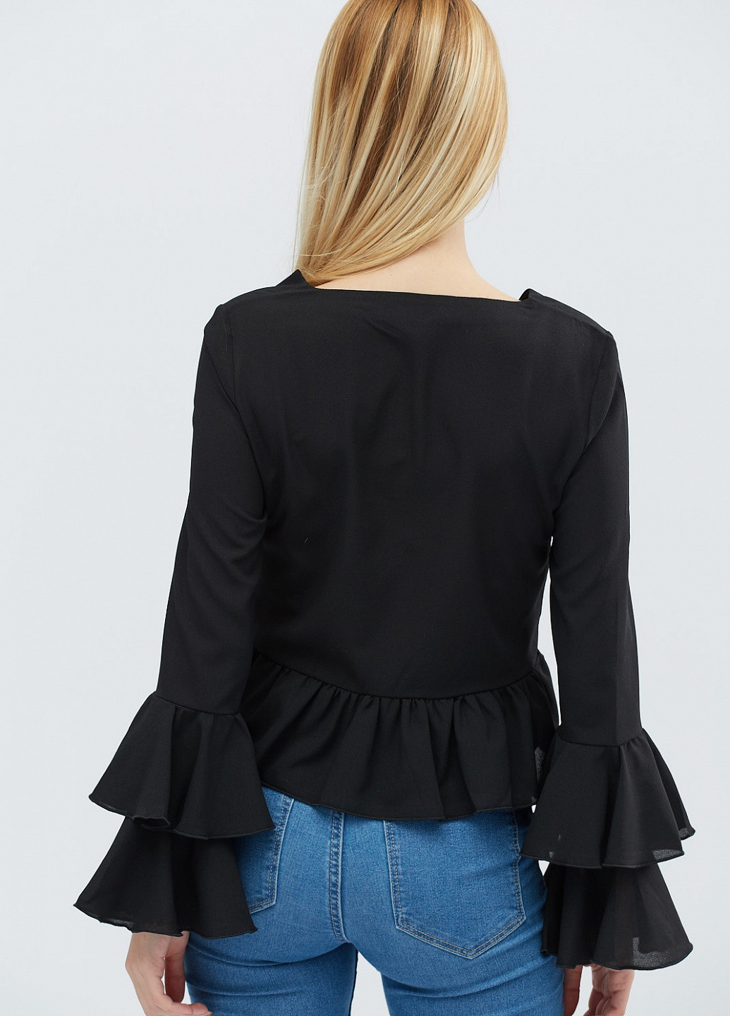 Черная демисезонная блуза Carica
