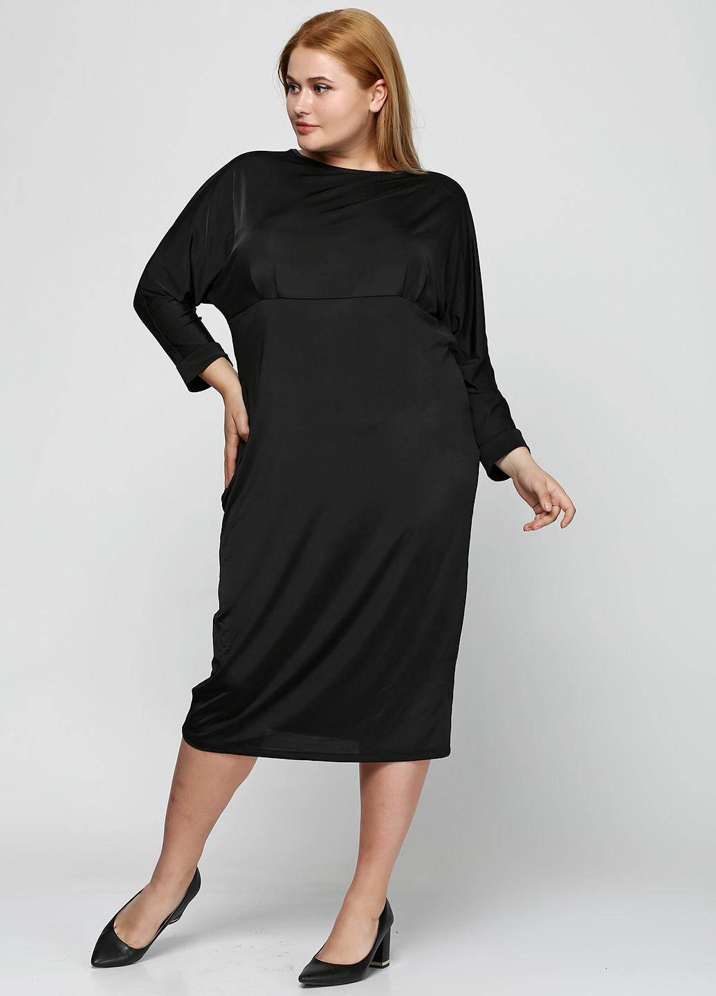 Черное кэжуал платье Ellos однотонное