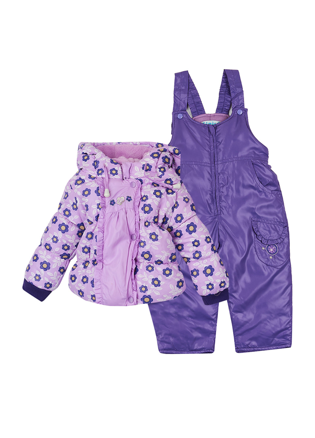 Фиолетовый демисезонный костюм (куртка, полукомбинезон) Aimico