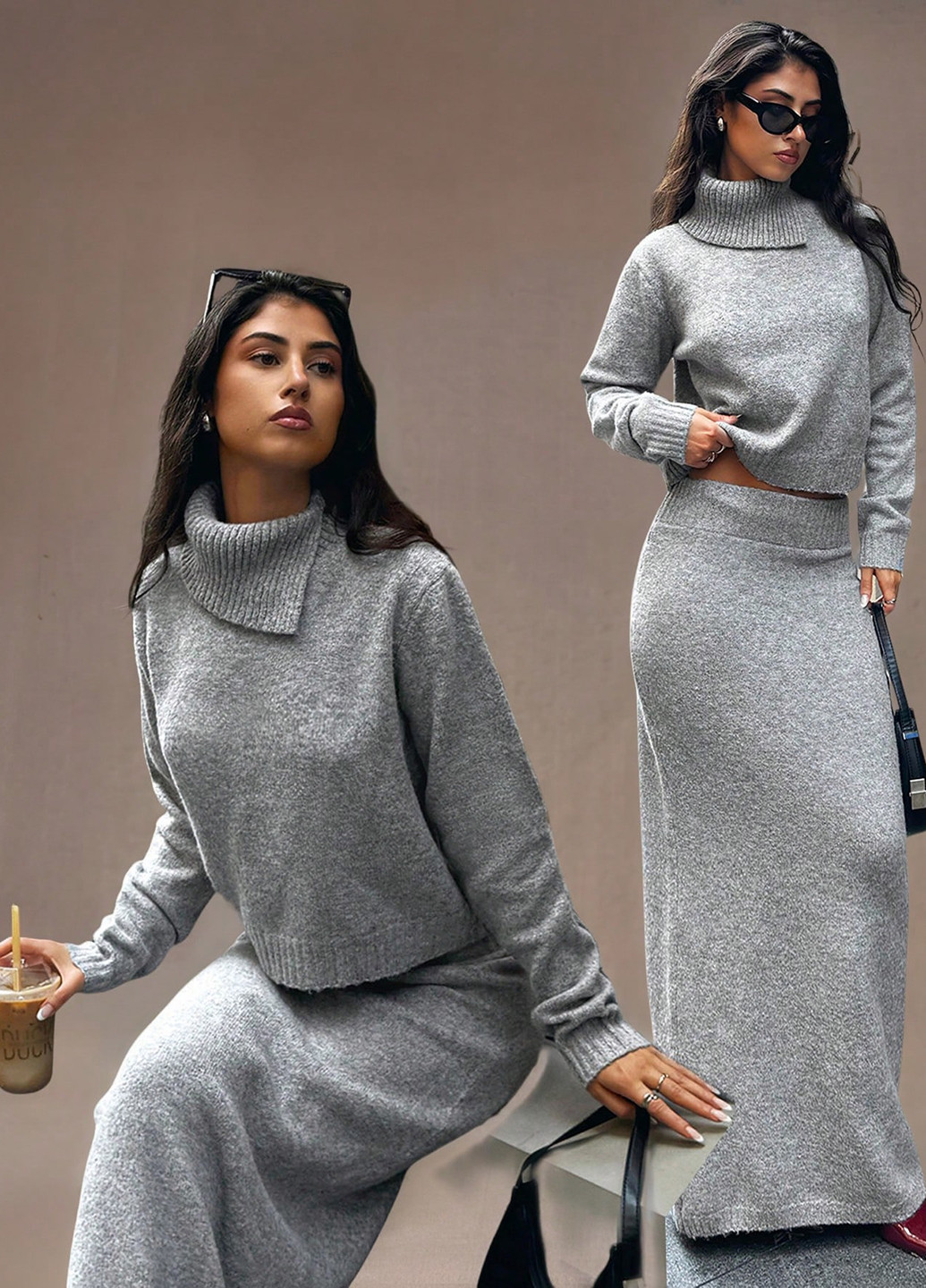 Сірий демісезонний светр SHEIN