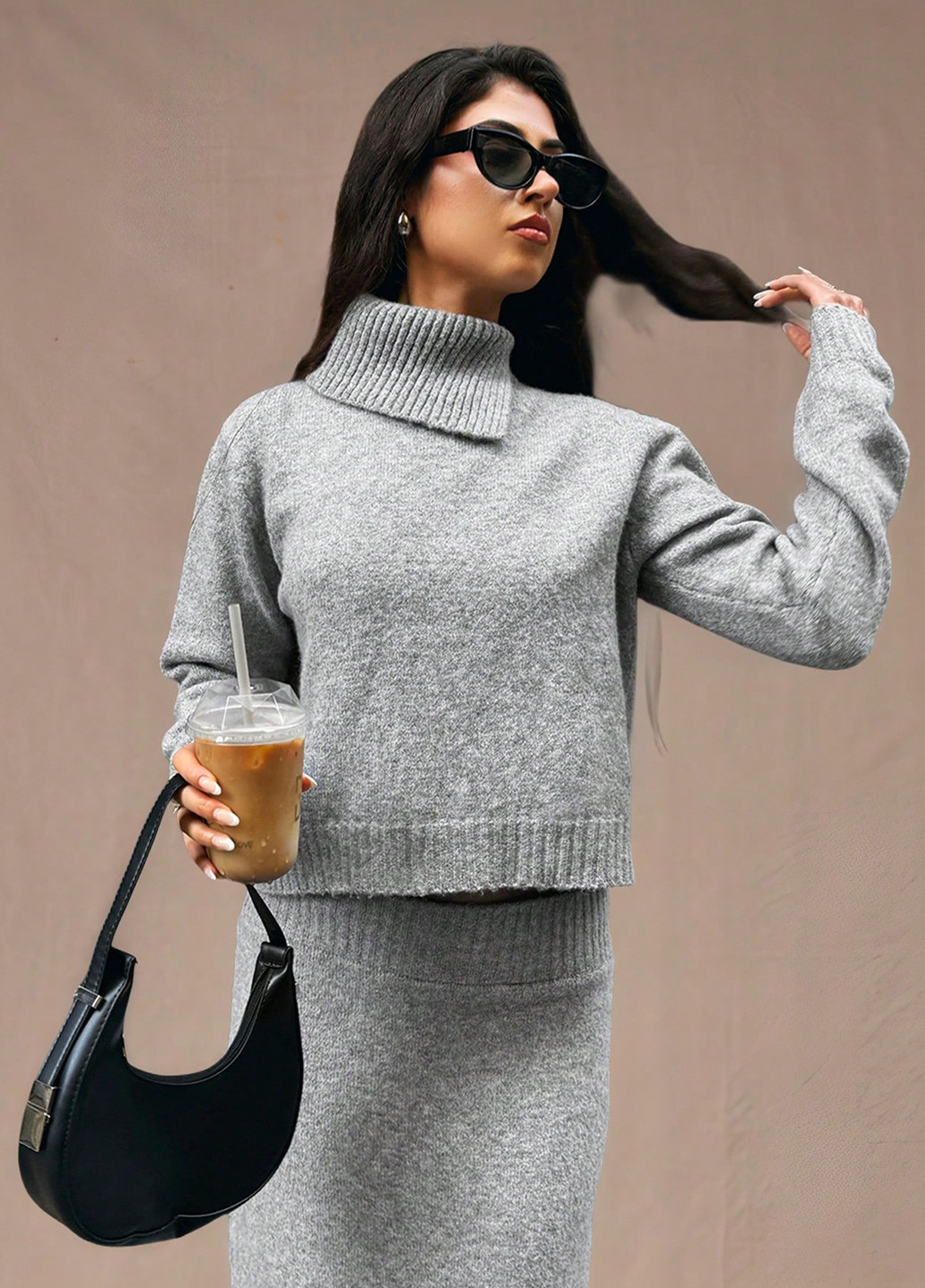 Сірий демісезонний светр SHEIN