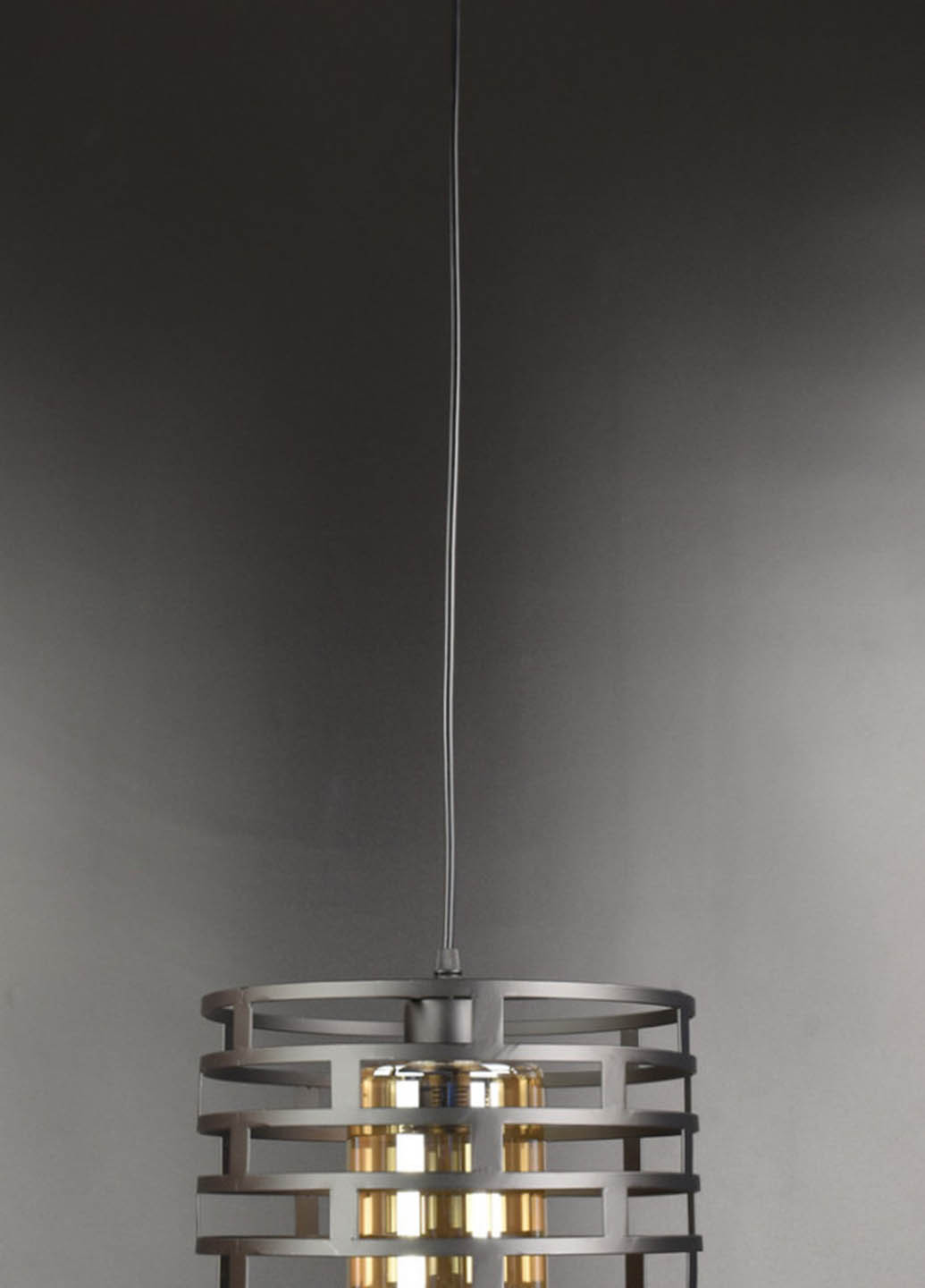 Люстра потолочная подвесная в стиле LOFT (лофт) 12716/1-br Матовый черный 30х25х25 см. Handmade (234537618)