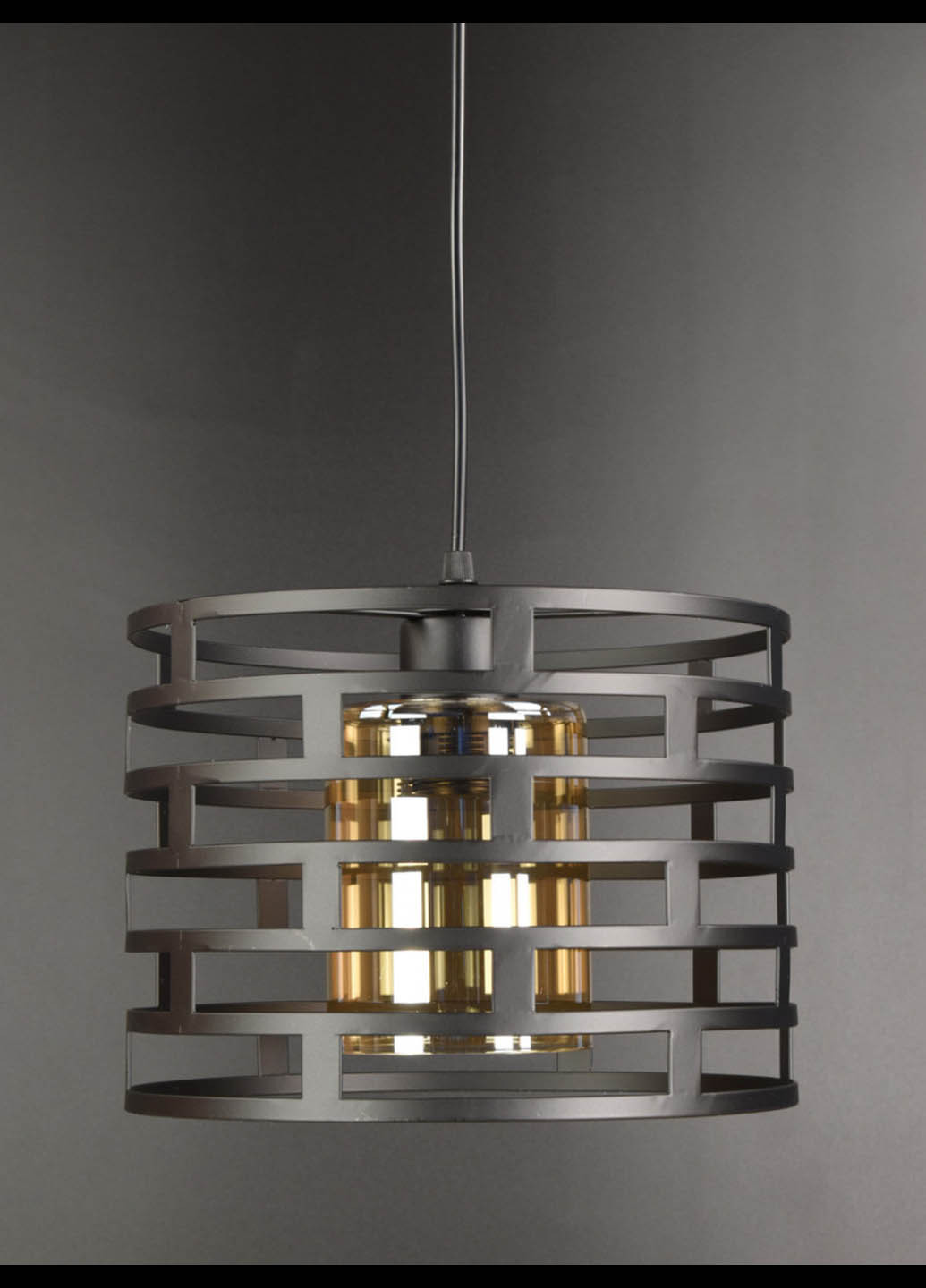 Люстра потолочная подвесная в стиле LOFT (лофт) 12716/1-br Матовый черный 30х25х25 см. Handmade (234537618)