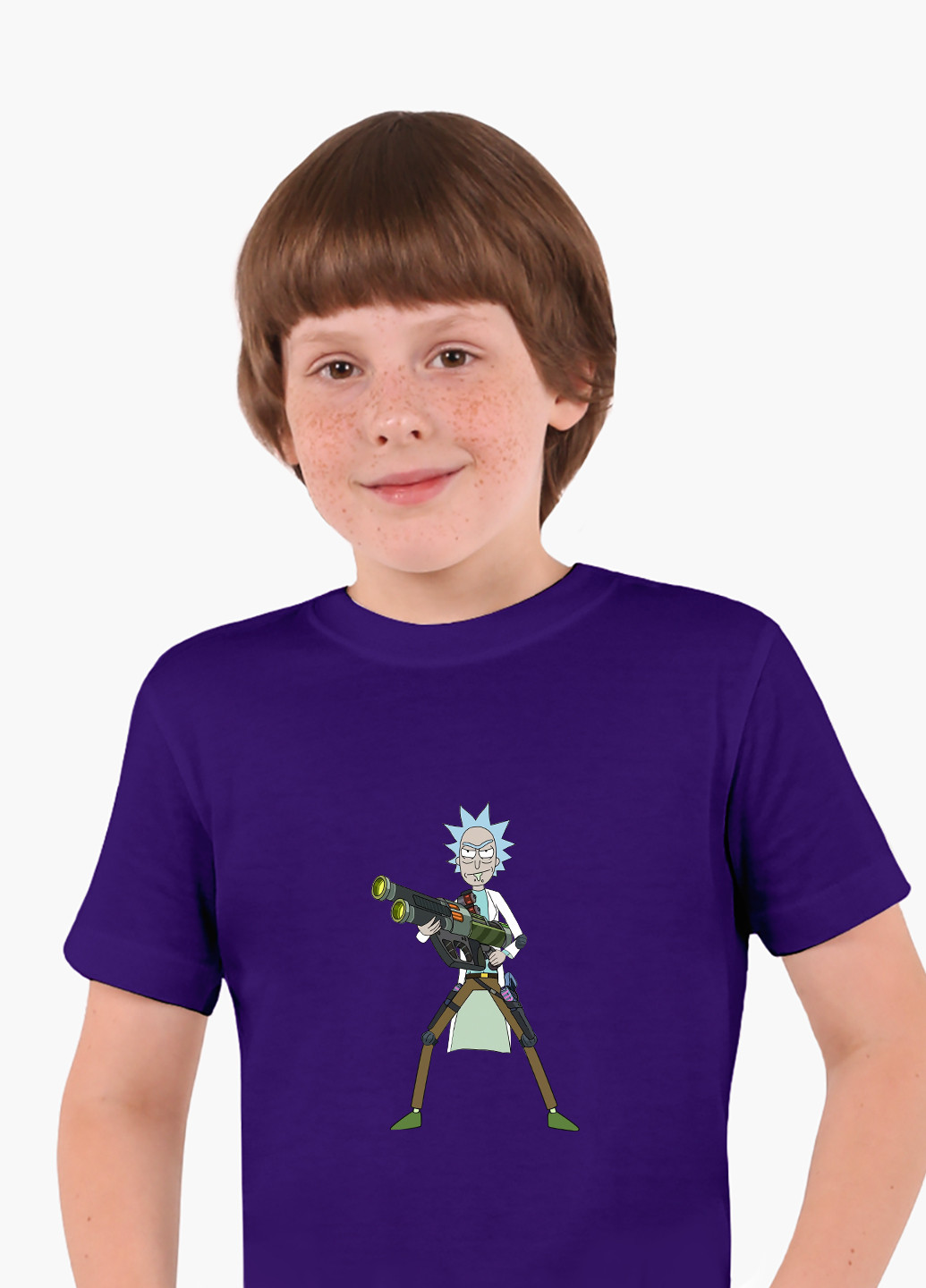 Фиолетовая демисезонная футболка детская рик и морти (rick and morty)(9224-1241) MobiPrint