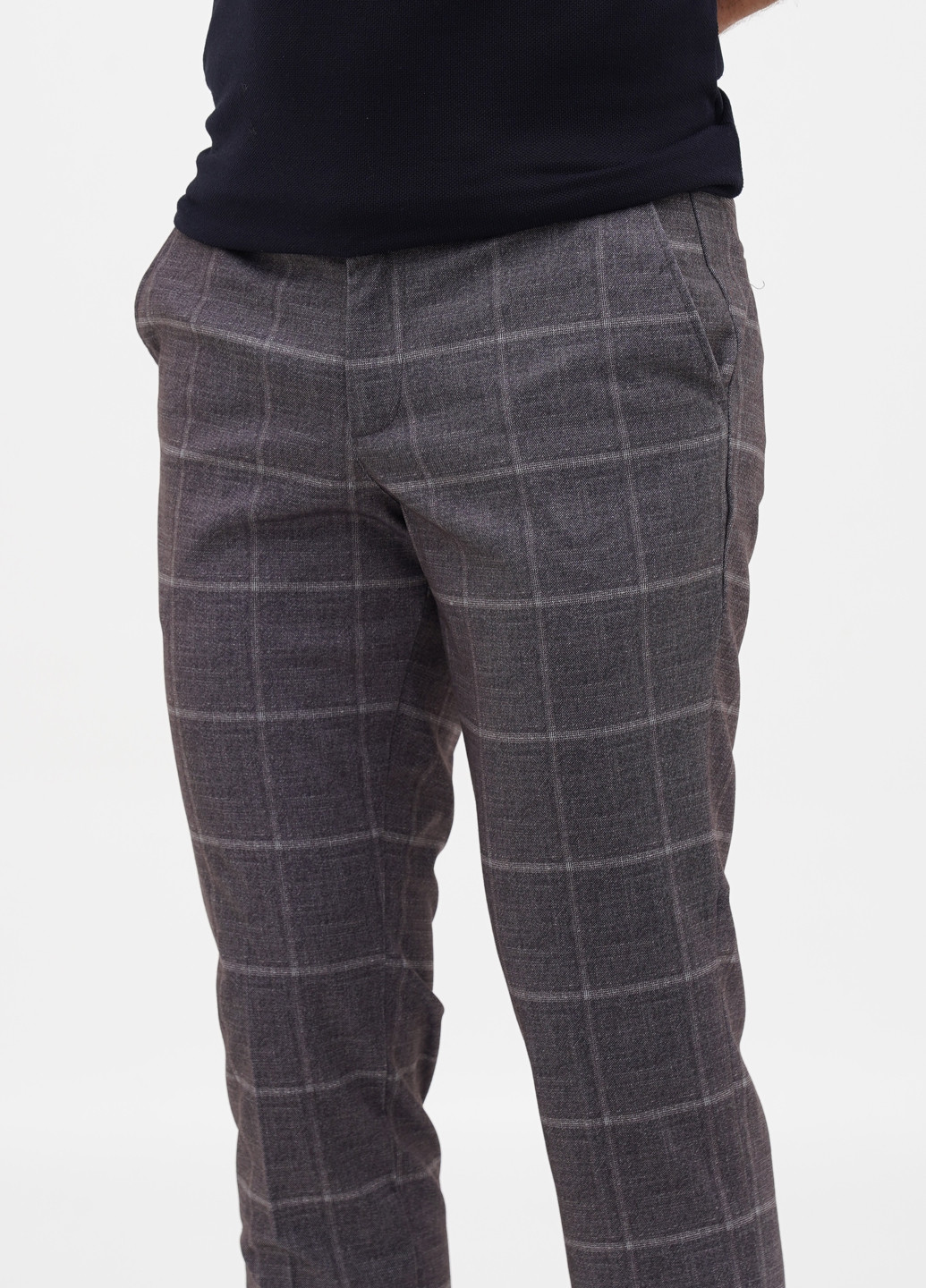 Серые кэжуал демисезонные классические брюки Jack & Jones