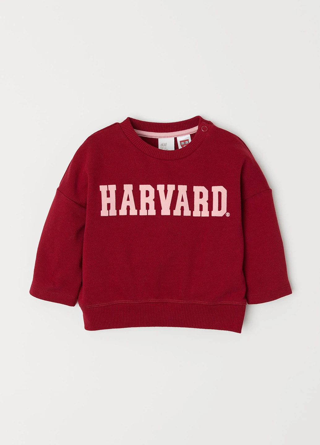 H&M свитшот надпись красный кэжуал