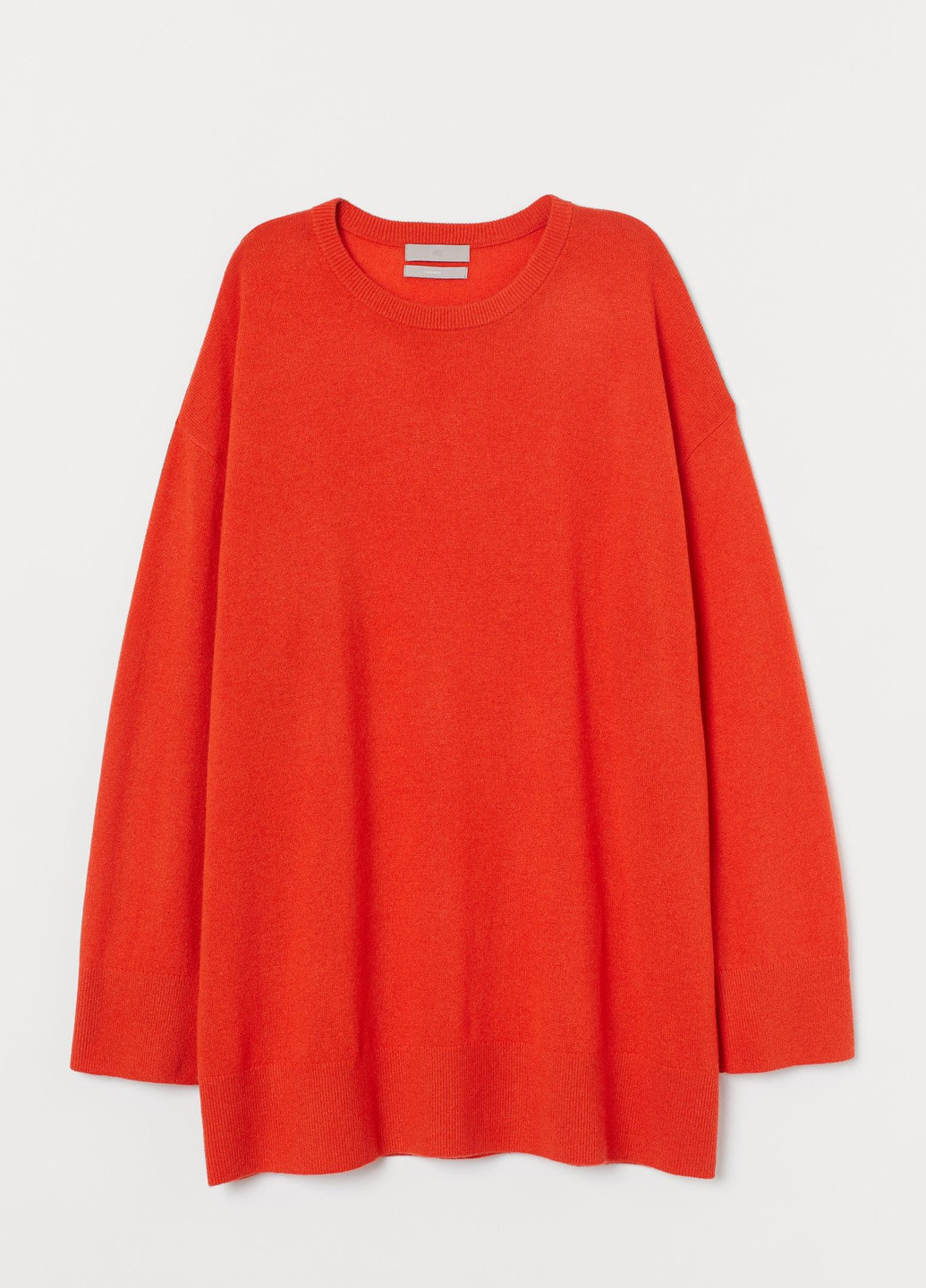 Оранжевый зимний свитер кашемировый оверсайз H&M