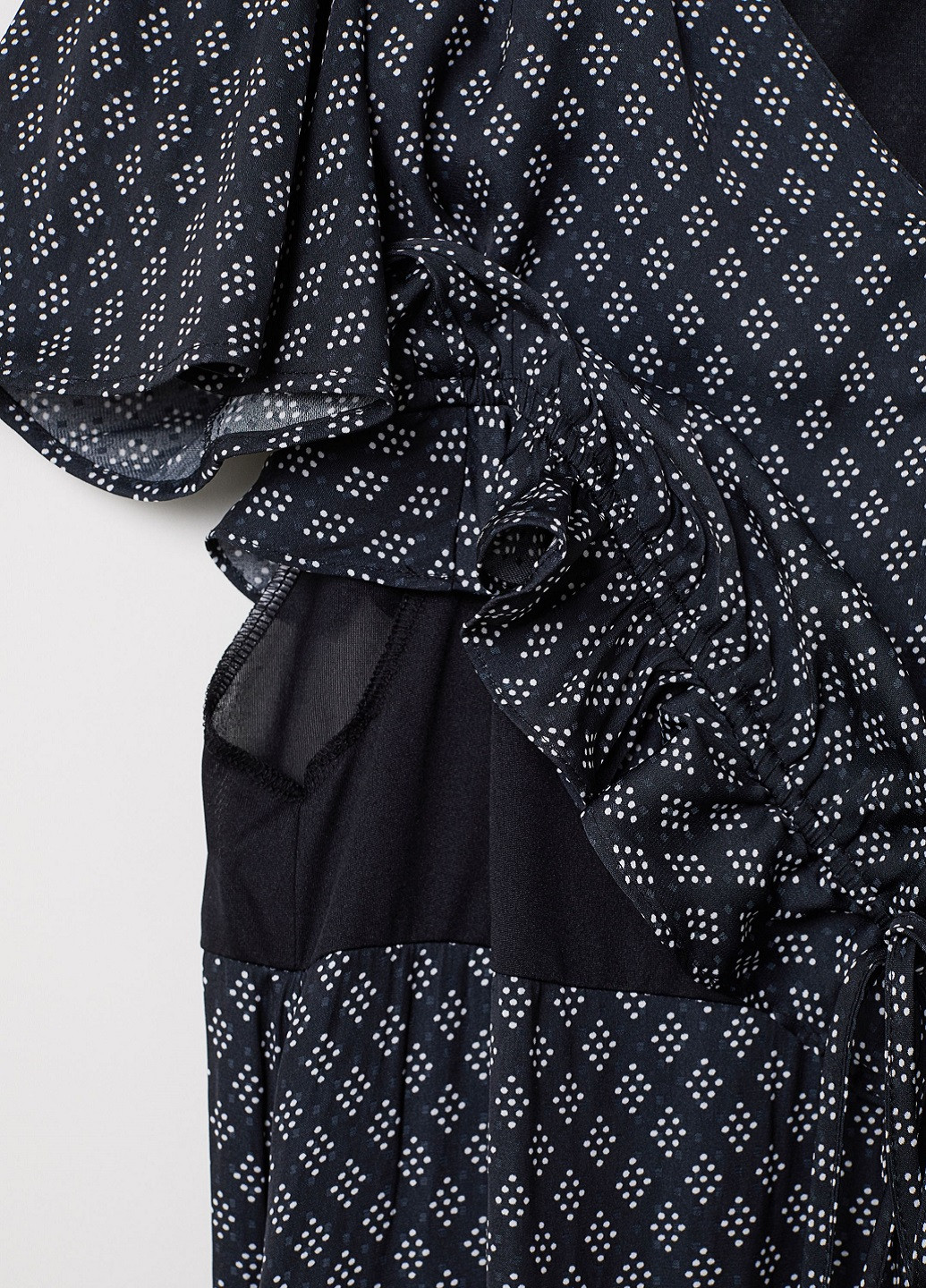 Чорно-білий кежуал сукня для годуючих а-силует H&M з геометричним візерунком