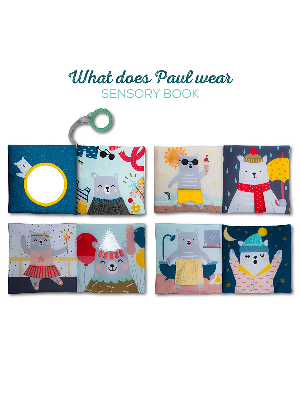 Розвиваюча книжка для коляски - Що одягне ведмедик Пол Taf Toys (215117945)