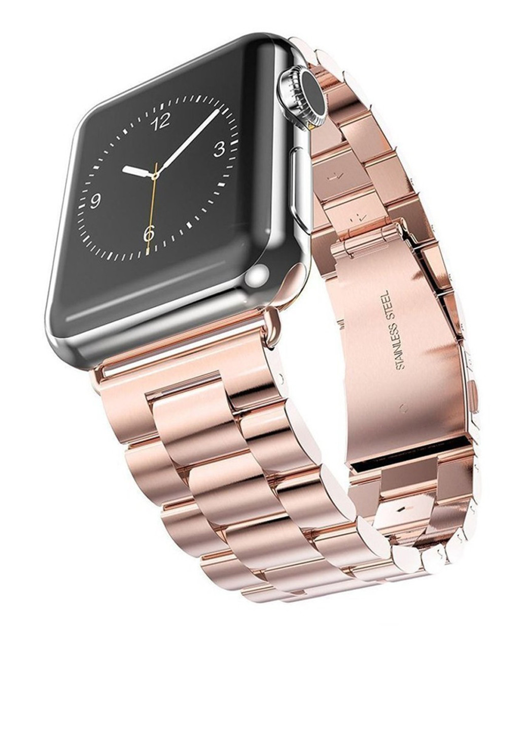 Ремешок Stainless Steel for Watch 42 мм/44 мм (pink) Apple однотонный золотистый