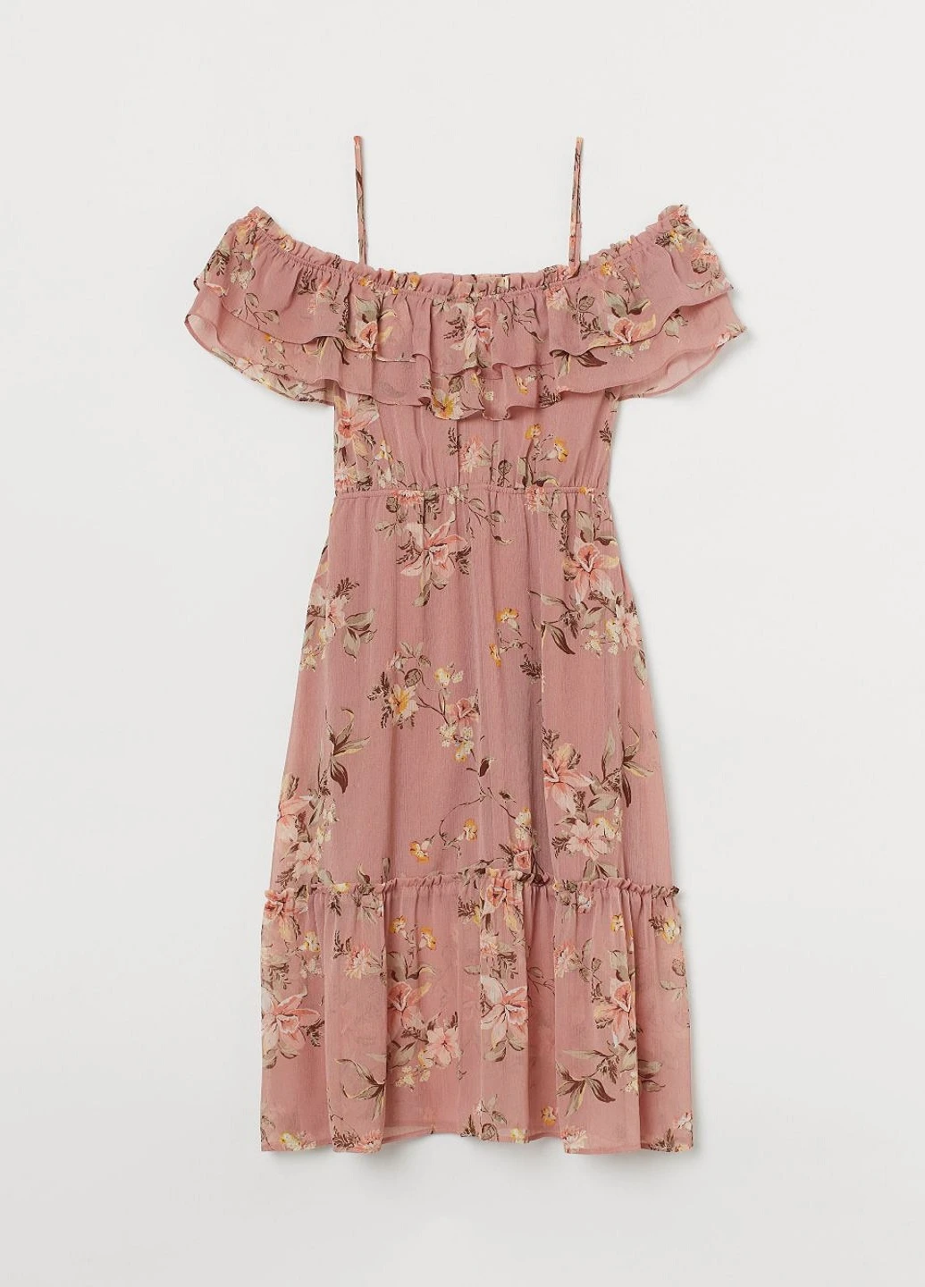 Розовое кэжуал платье H&M