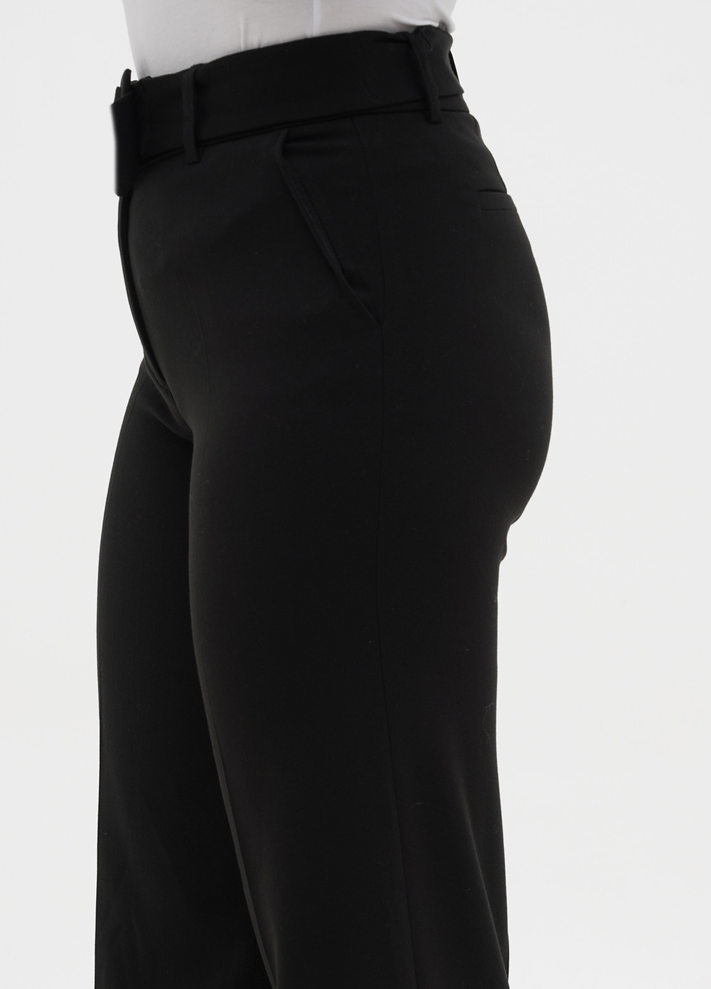 Черные кэжуал демисезонные прямые брюки S.Oliver