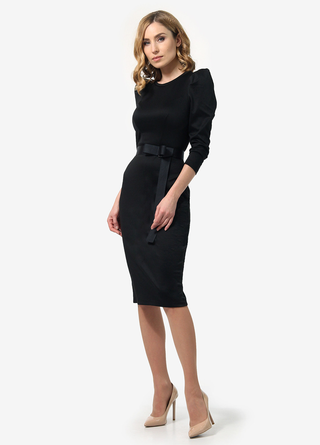Черное кэжуал платье футляр Lada Lucci однотонное