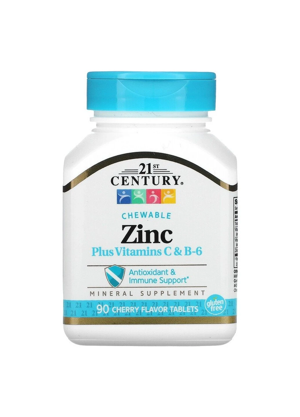 Цинк + Вітаміни C & B-6 Zinc Plus Vitamin C & B-6 90 таблеток 21st Century (255408791)