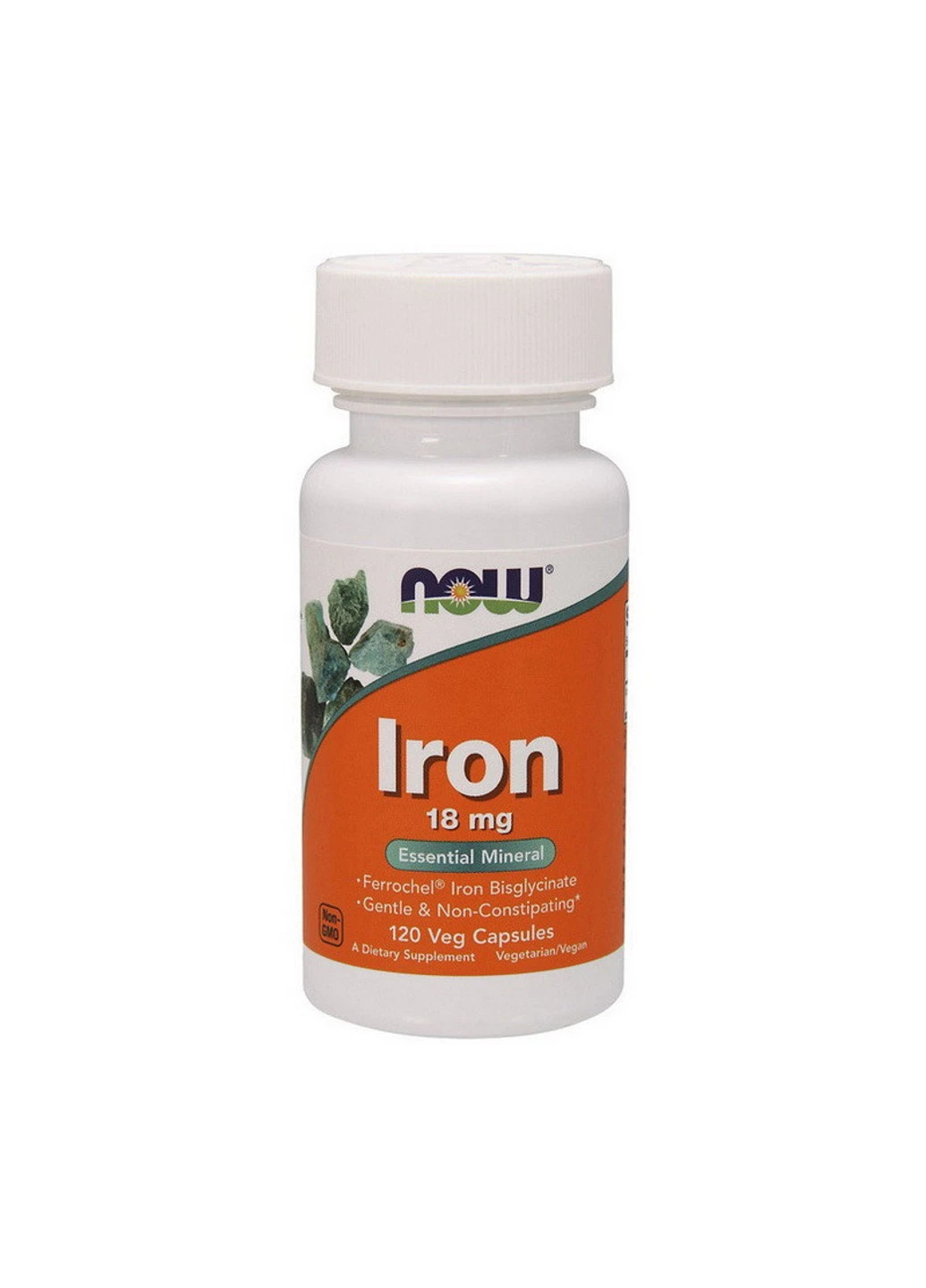 Хелатне Залізо NOW Iron 18 mg (120 капс) Now Foods (255407839)