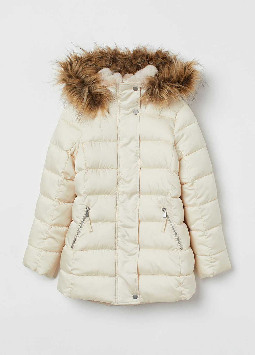 Молочна зимня куртка H&M