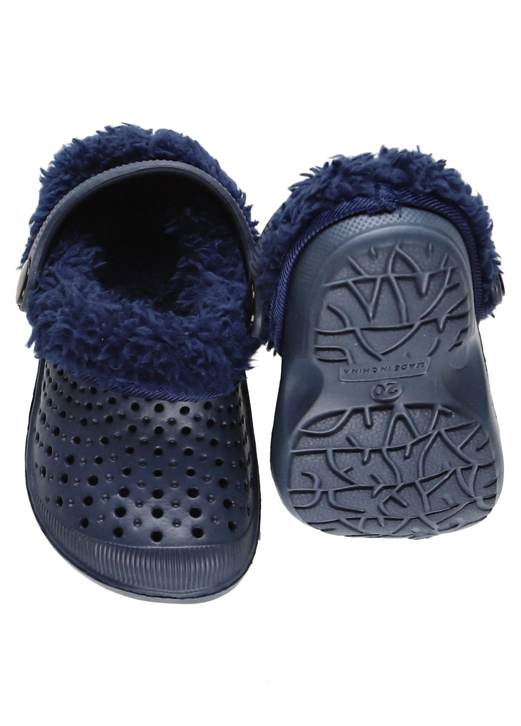 Индиго сабо Chicco с перфорацией, с мехом