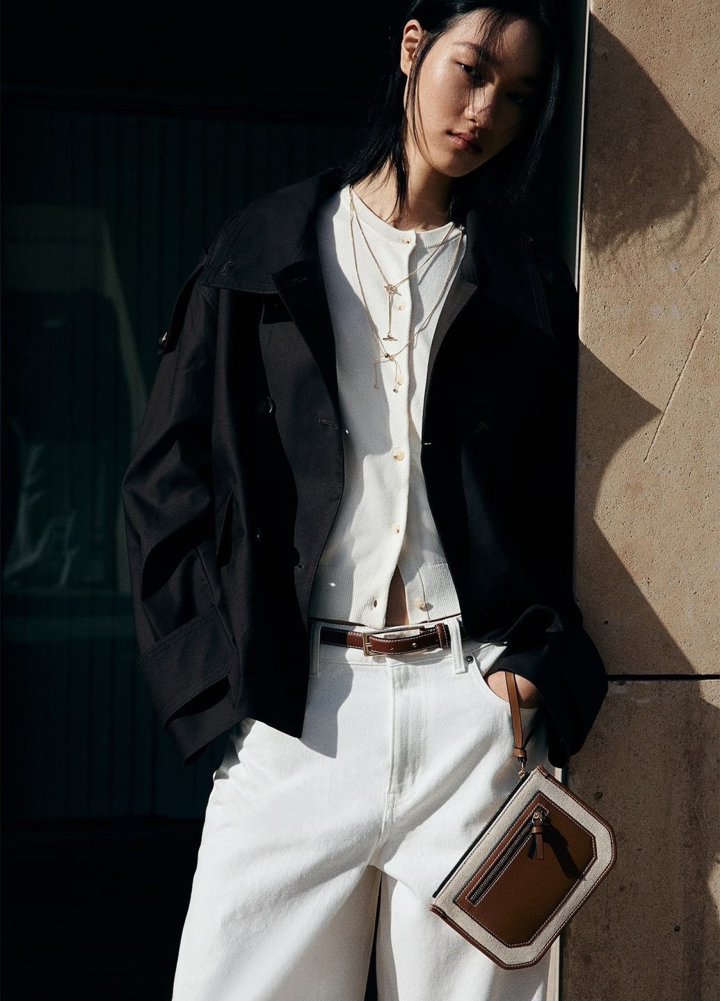 Кремовый демисезонный кардиган H&M