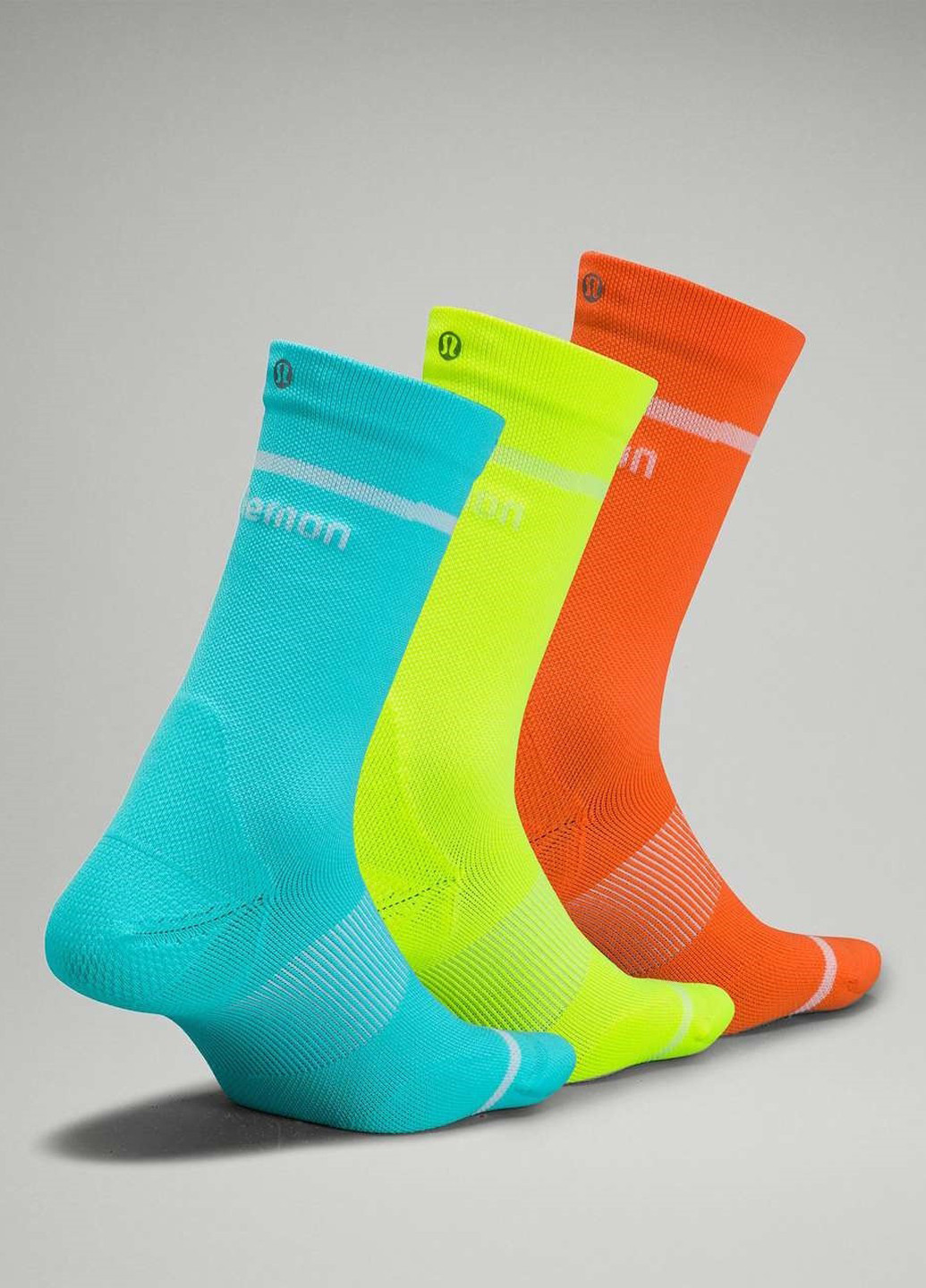 Комбіновані шкарпетки (3 пари) Lululemon Athletica однотонні (348077179)