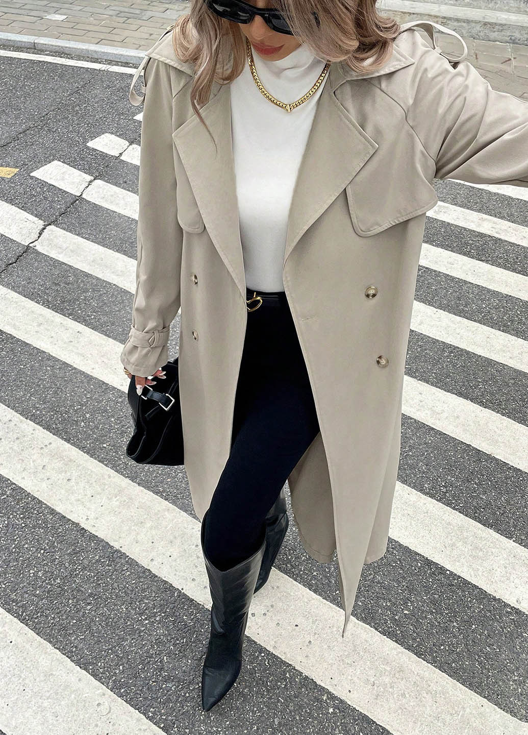 Плащ SHEIN тренчкот на гудзиках демісезон (366268536)