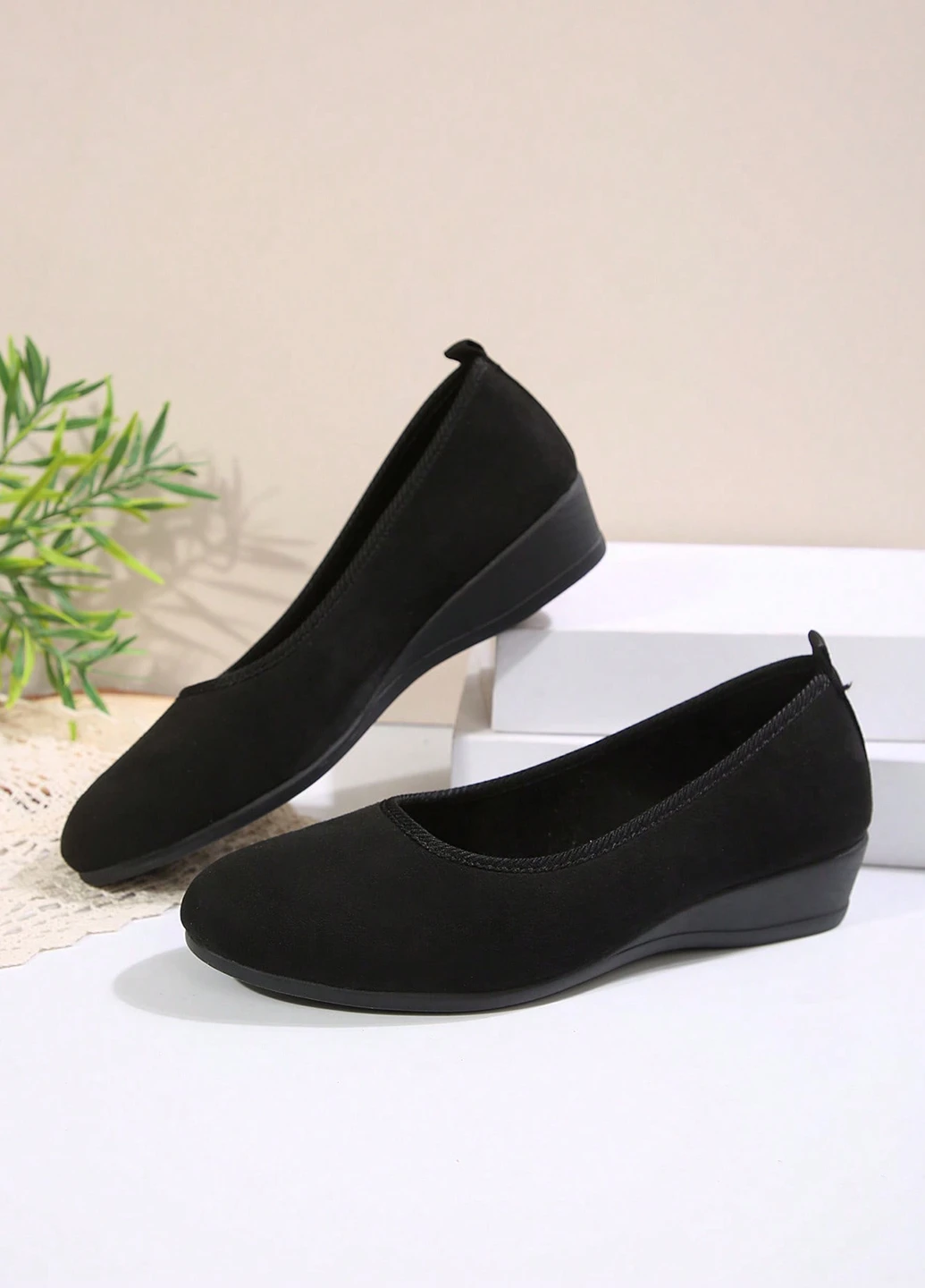 SHEIN Туфлі туфлі-човники чорний з текстиль, китай — демісезон (346167597)