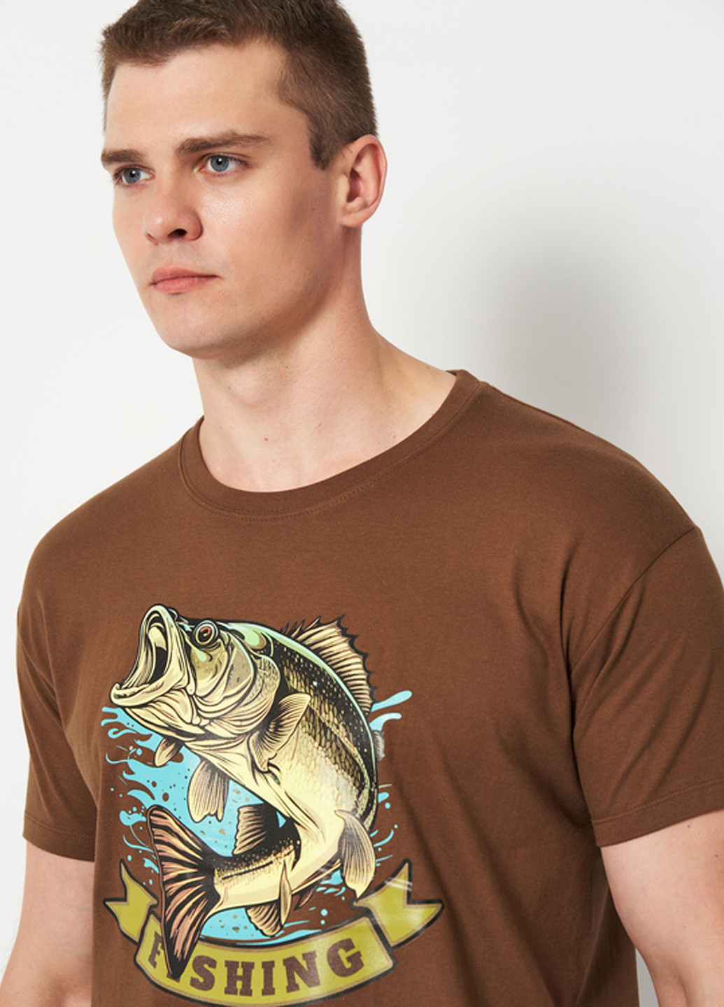 Коричнева футболка Sol's Imperial