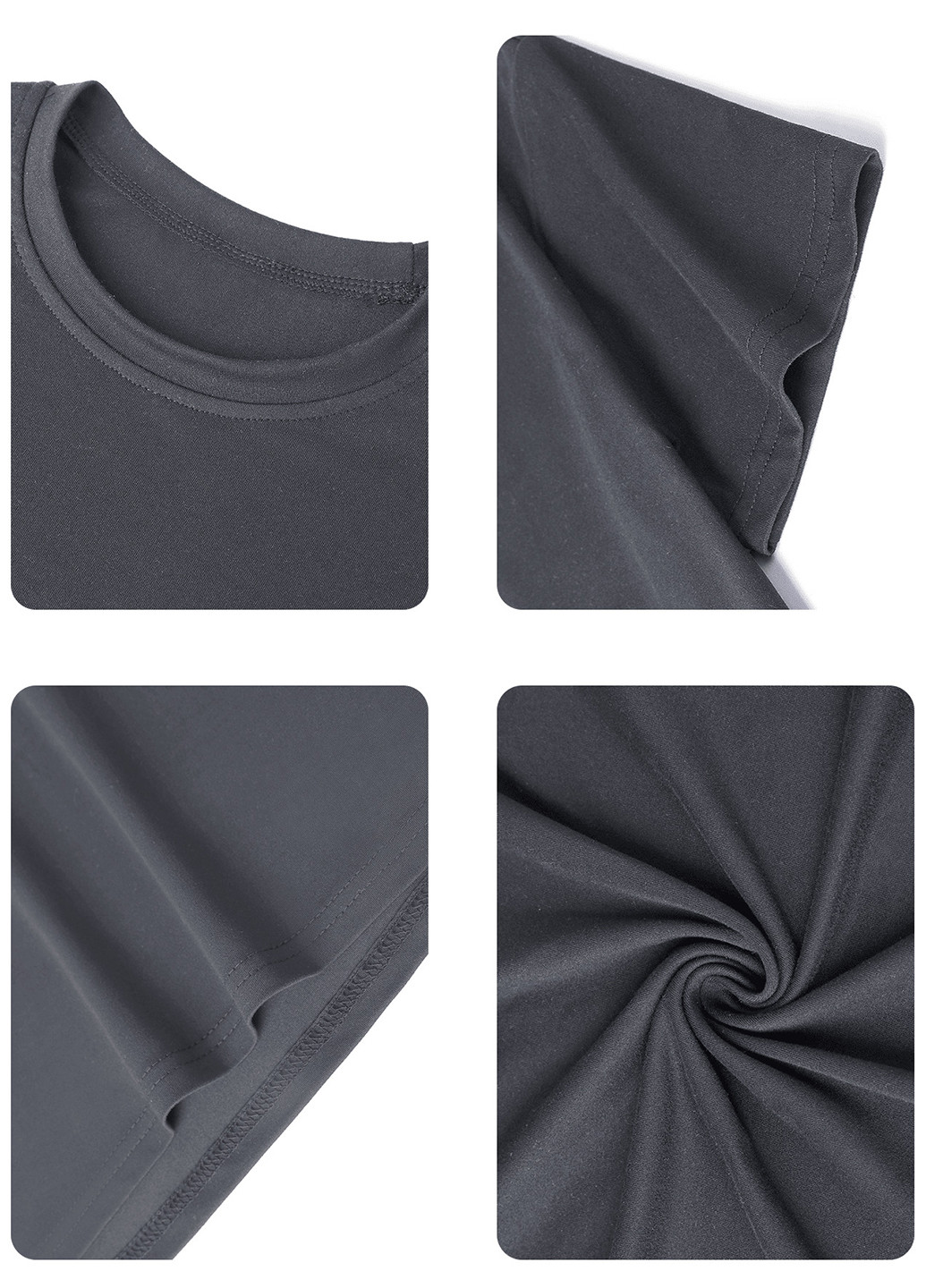 Темно-сіра літня футболка SHEIN