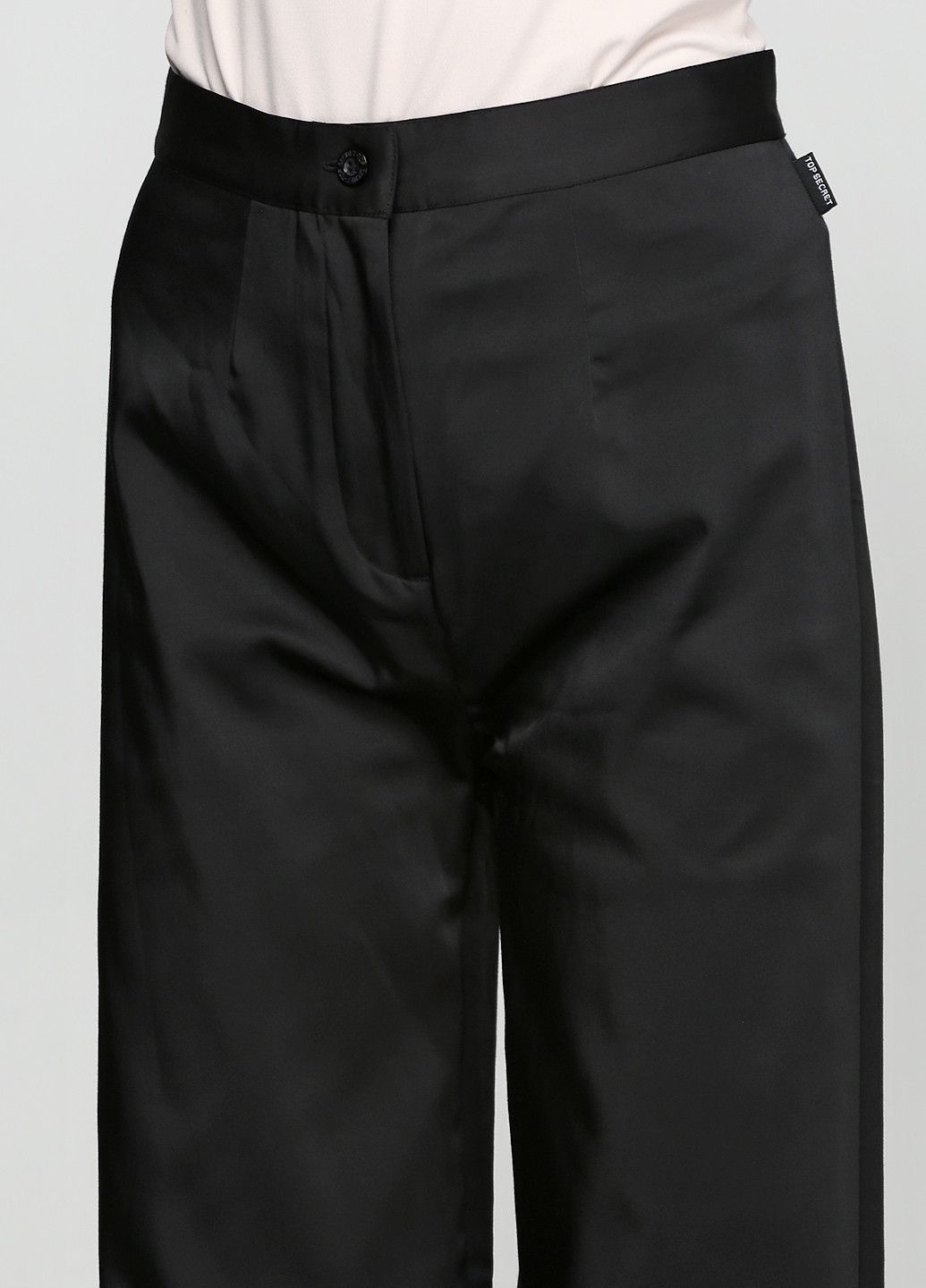 Черные кэжуал демисезонные прямые брюки Top Secret