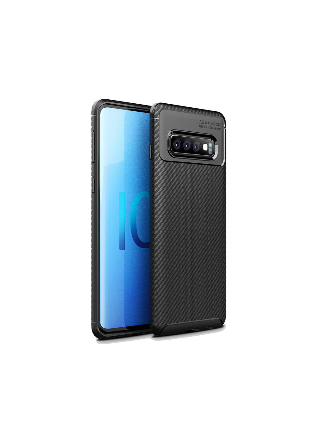 Чехол TPU Carbon Fiber 1,5mm Case Samsung Galaxy S10 Black Toto (231439732)