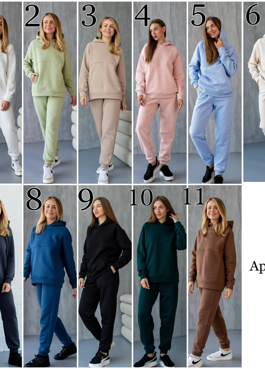 Женский спортивный костюм на флисе УКРАИНА не кошлатится XS S M L XL (42 44 46 48 50) теплый зимний ИЗУМРУДНЫЙ No Brand (254565553)