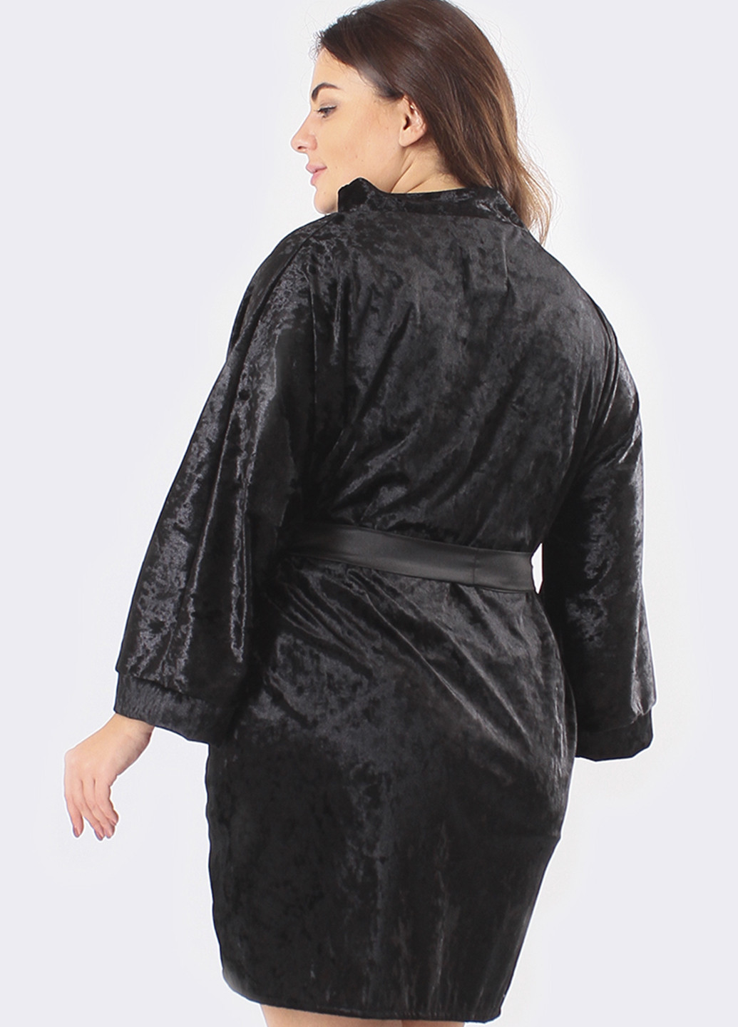 Серо-бежевый демисезонный комплект (ночная рубашка, халат) Ghazel