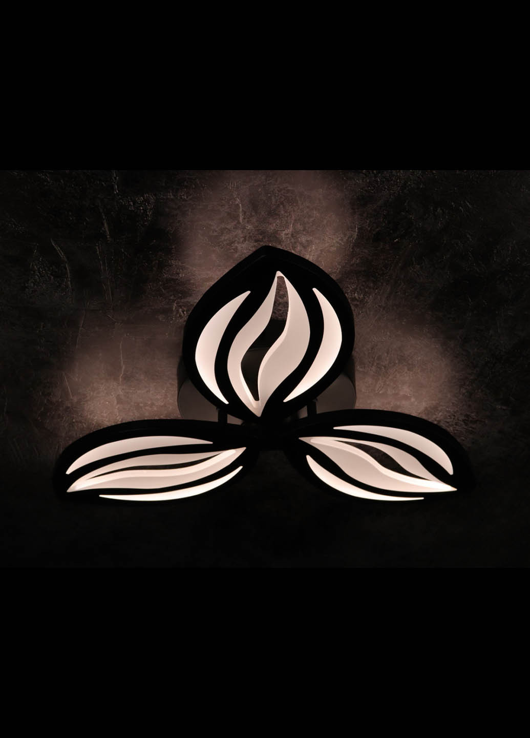 Люстра потолочная LED с пультом A2325/3-bk Черный 9х45х45 см. Handmade (234537968)