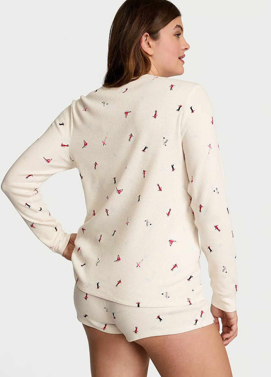 Молочная всесезон пижама (лонгслив, шорты) лонгслив + шорты Victoria's Secret