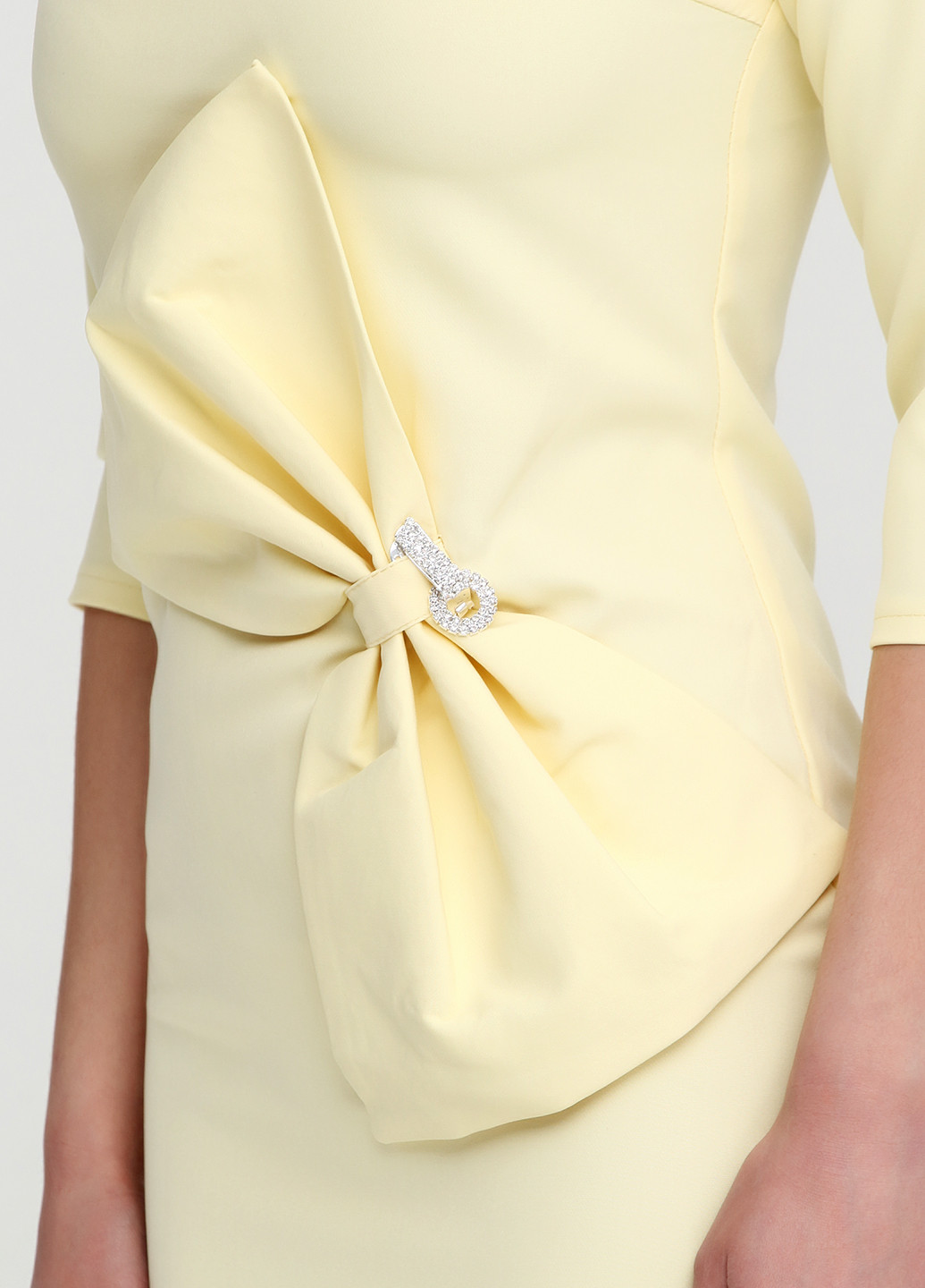 Желтое кэжуал платье Elegance однотонное