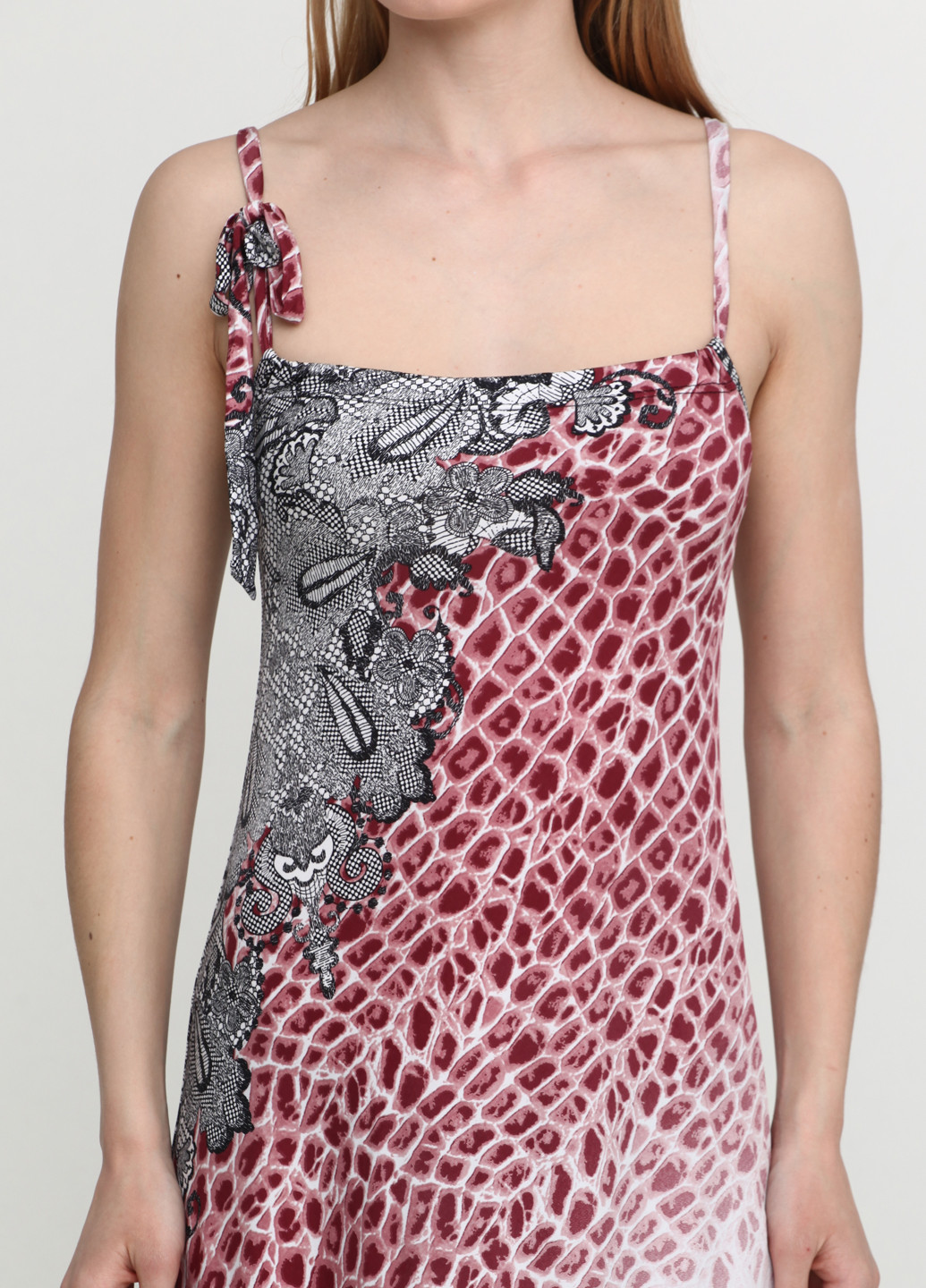 Комбінована кежуал платье Софі з абстрактним візерунком