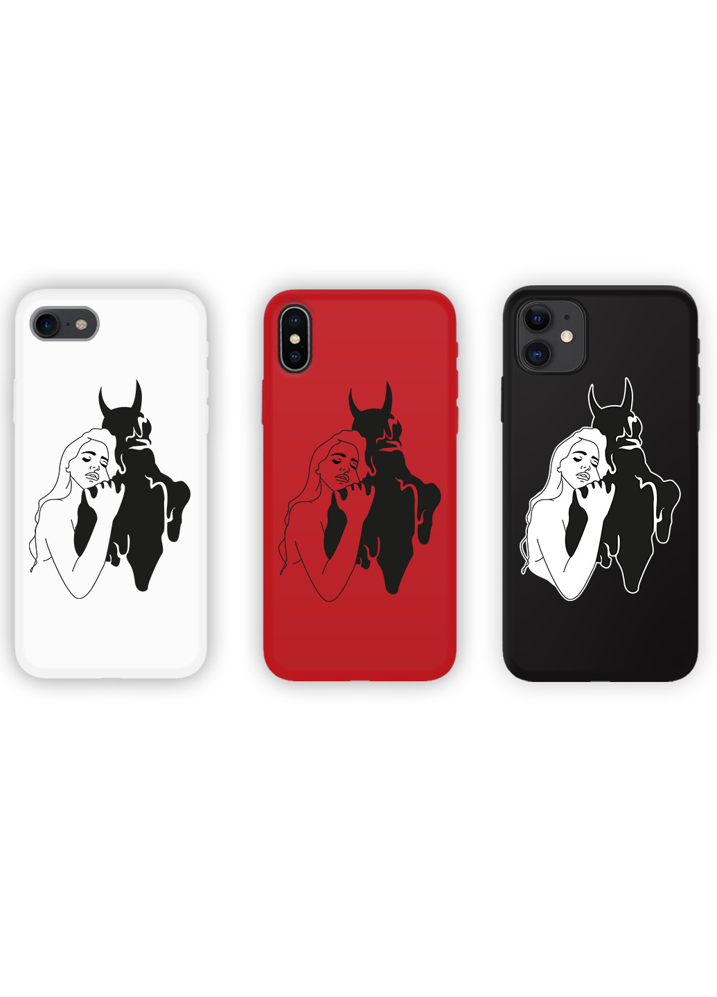 Чохол силіконовий Apple Iphone 6 Контурний мінімалізм (Contour minimalism) (6937-1358) MobiPrint (219777592)