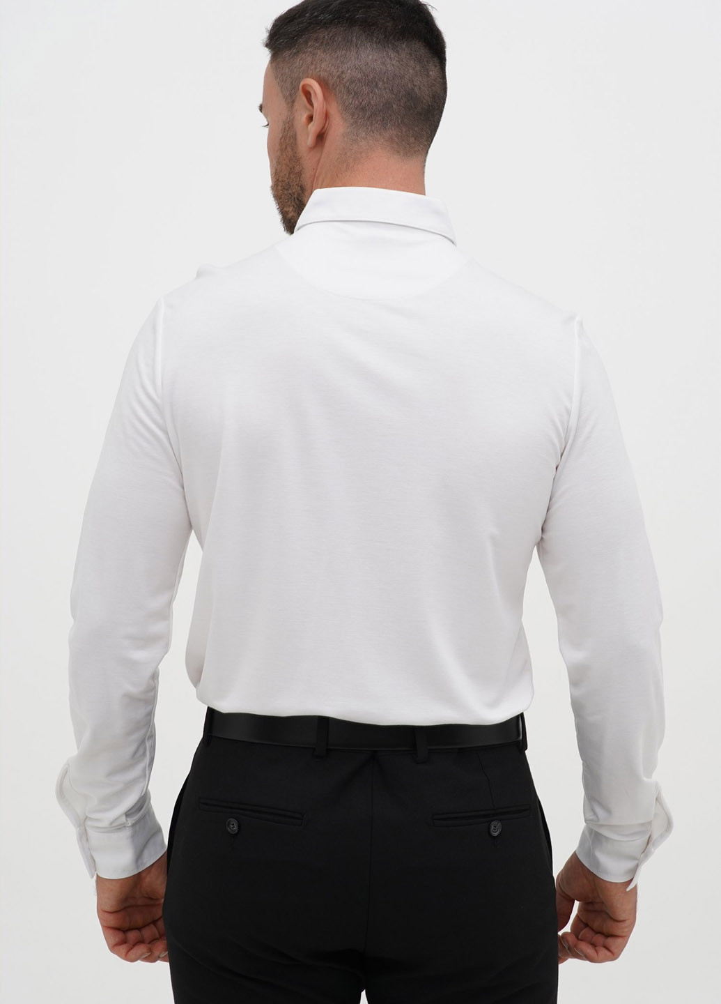 Белая классическая рубашка однотонная Trend Collection