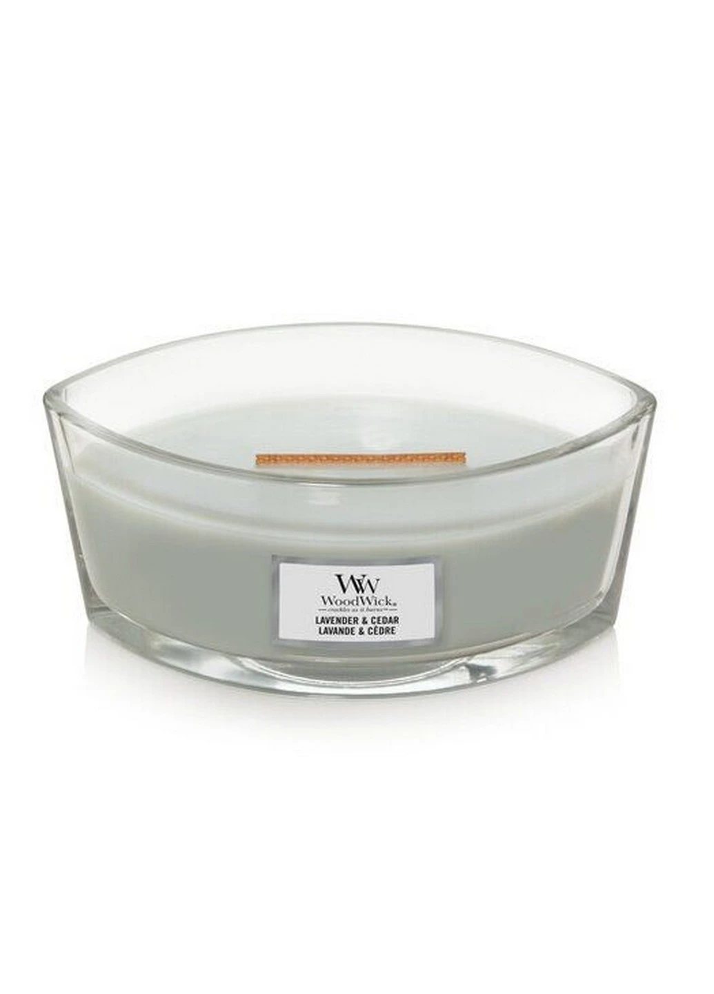 Ароматическая свеча в стекле Ellipse Lavender & Cedar 453 г (1666260E) WoodWick (227516243)