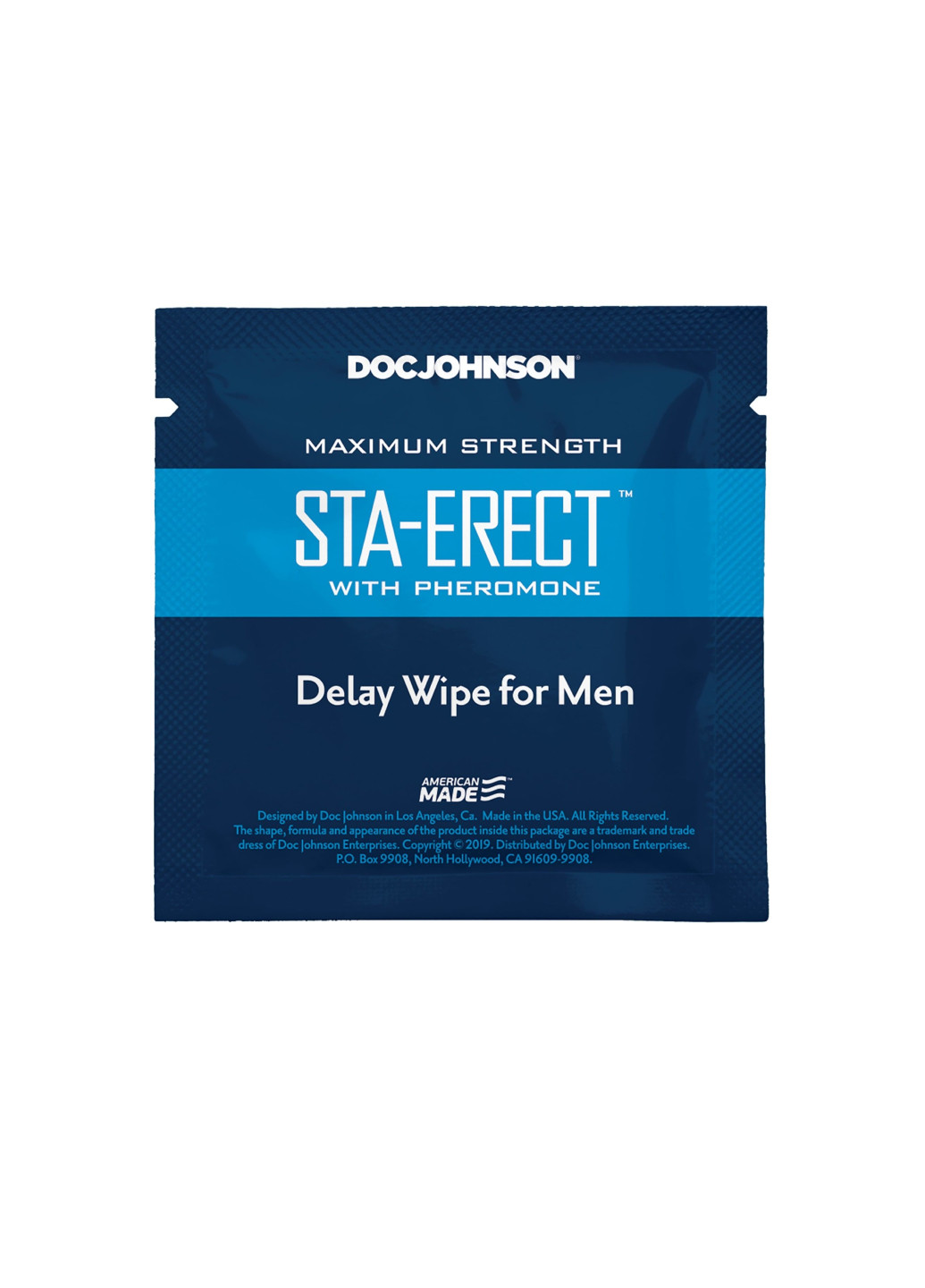 Серветка, що пролонгує, Sta-Erect Delay Wipe For Men з феромонами Doc Johnson (251276964)