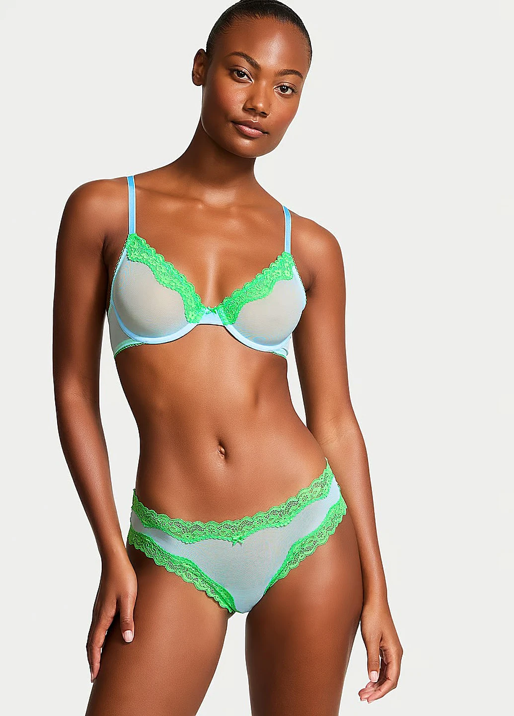 Блакитний демісезонний комплект (бюстгальтер, трусики) Victoria's Secret