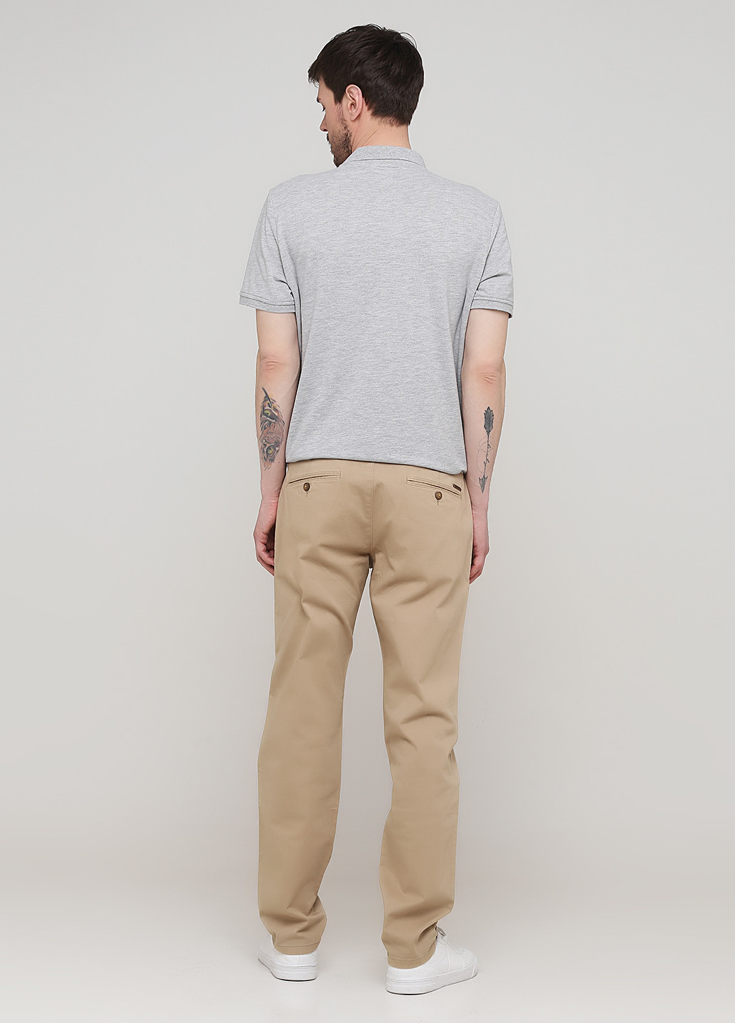 Бежевые кэжуал демисезонные прямые брюки Casa Moda