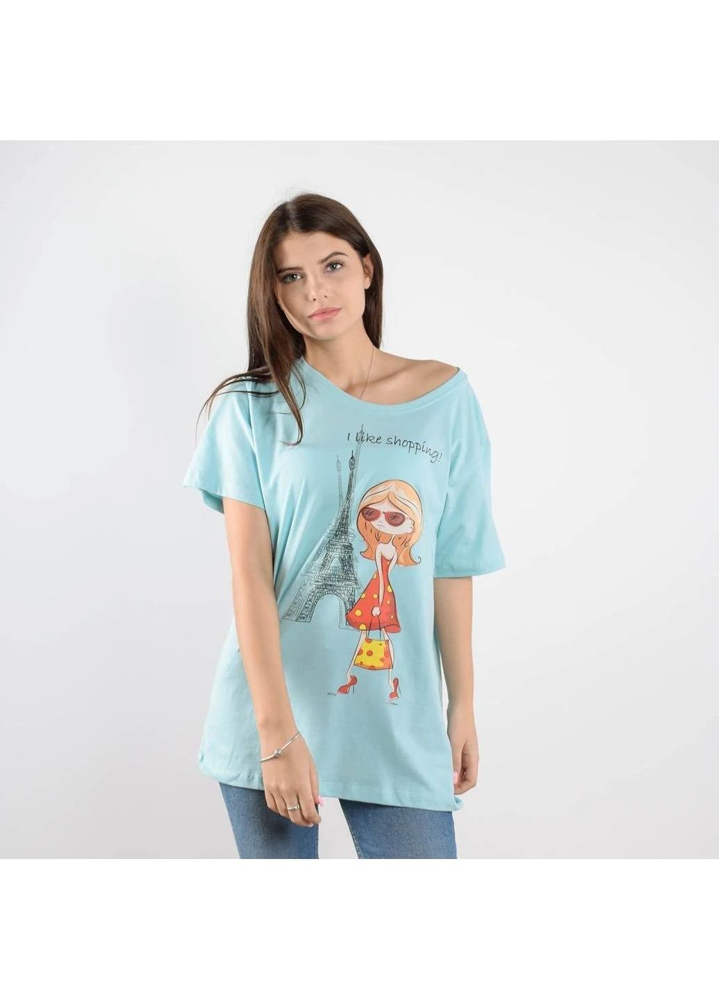 Футболка SHOPPING блакитний Power - (253311363)