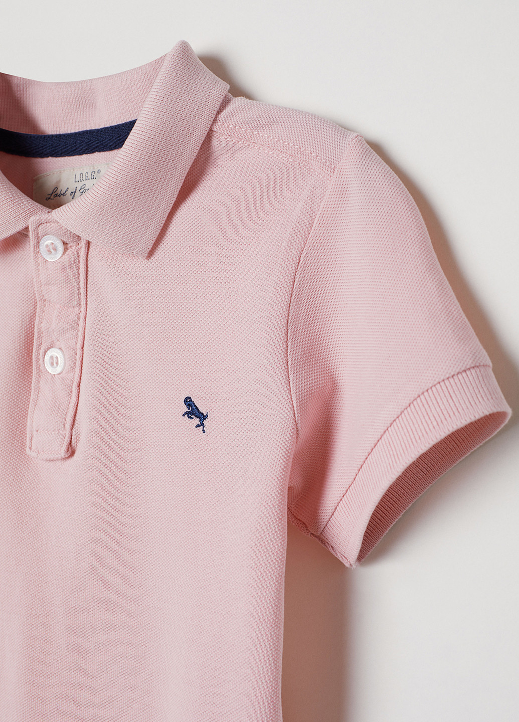 Розовая детская футболка-поло для мальчика H&M